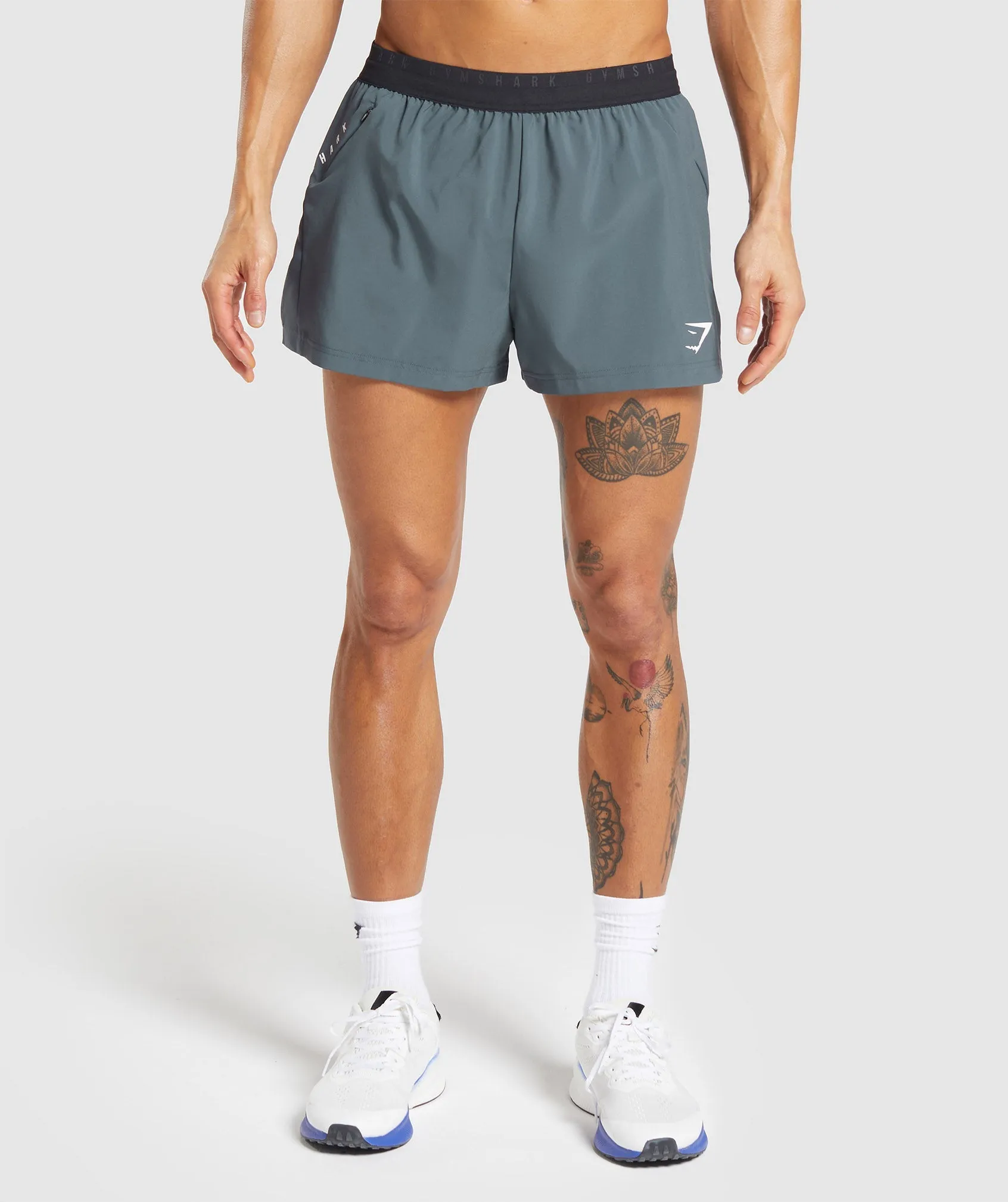 Gymshark Sport Run 3" Shorts - Titanium Blue sold by Gymshark product image thumbnail 3