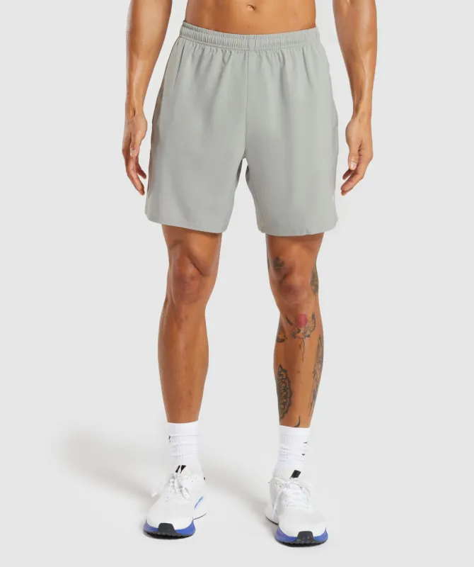 Gymshark Arrival 7" Shorts - Stone Grey sold by Gymshark