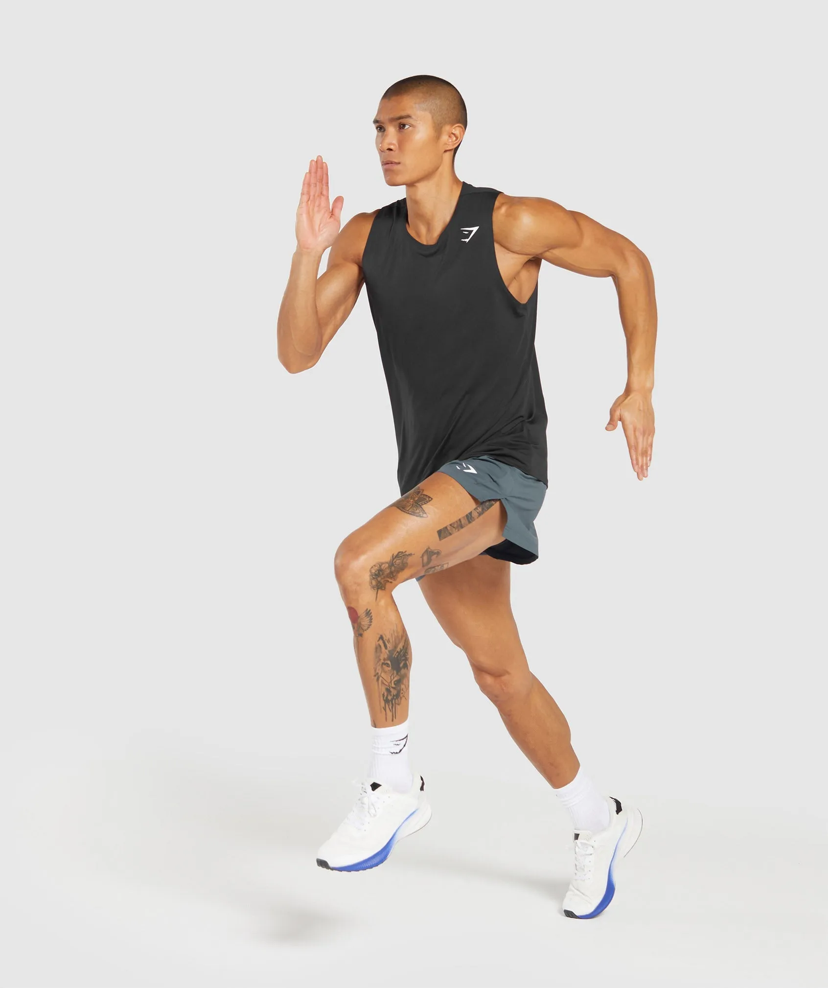 Gymshark Sport Run 3" Shorts - Titanium Blue sold by Gymshark product image thumbnail 5