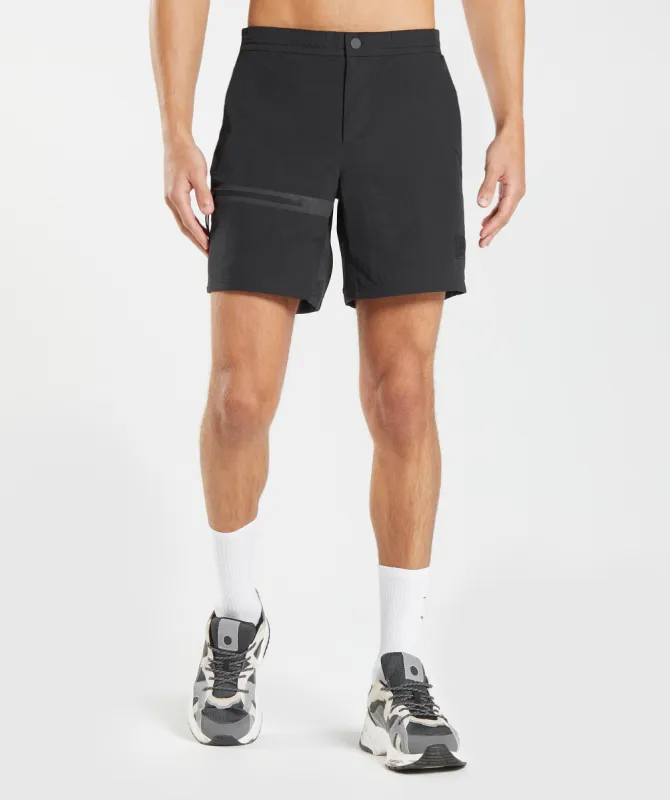 Gymshark Retake Woven 7" Shorts - Black sold by Gymshark