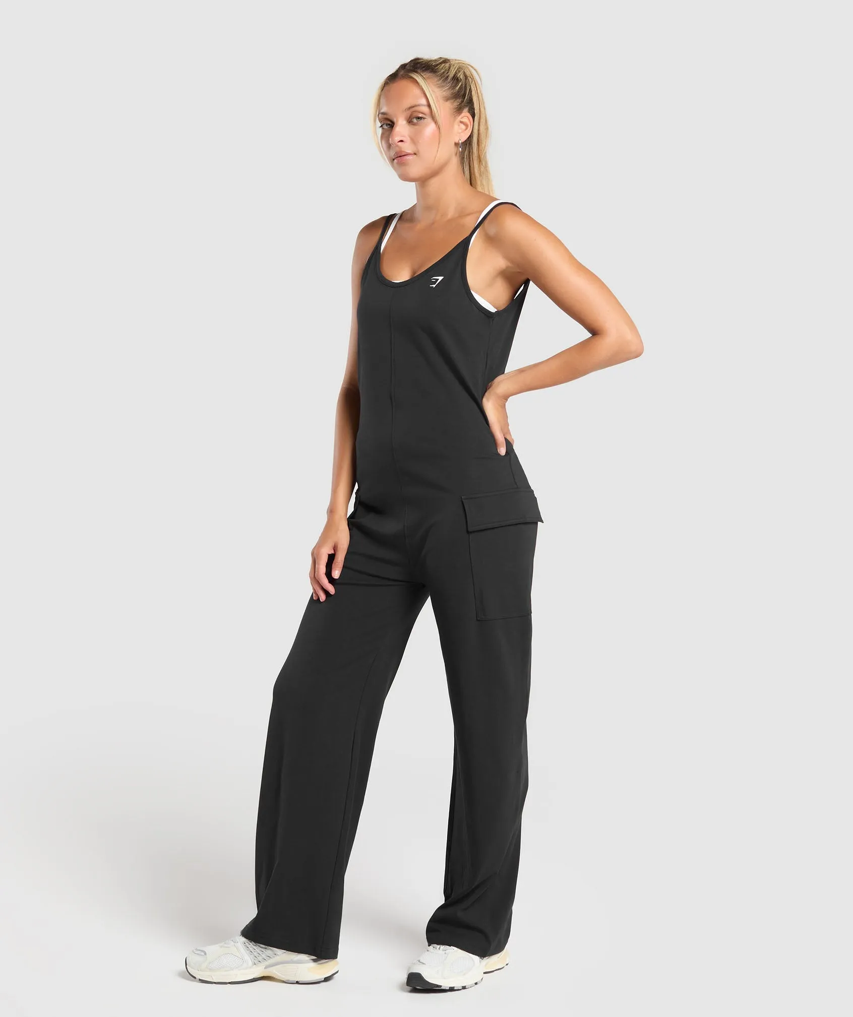 Gymshark Strappy Oversized Pocket All In One - Black sold by Gymshark product image thumbnail 3