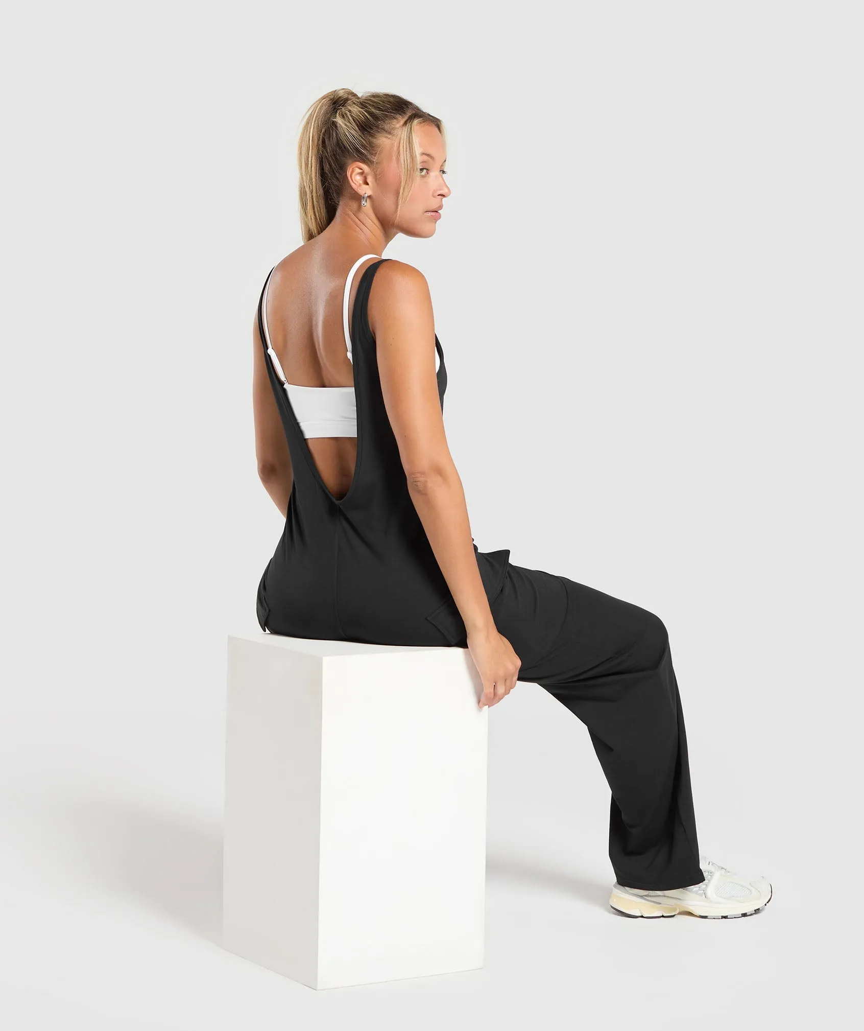 Gymshark Strappy Oversized Pocket All In One - Black sold by Gymshark product image thumbnail 4