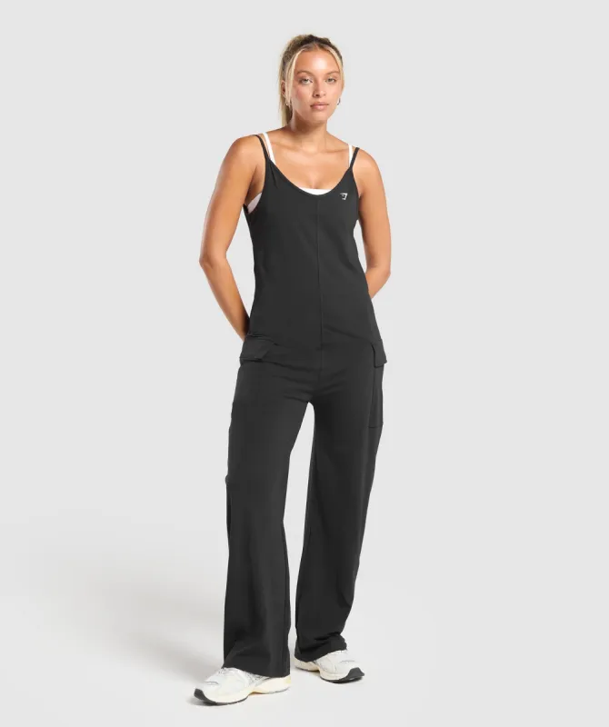 Gymshark Strappy Oversized Pocket All In One - Black sold by Gymshark