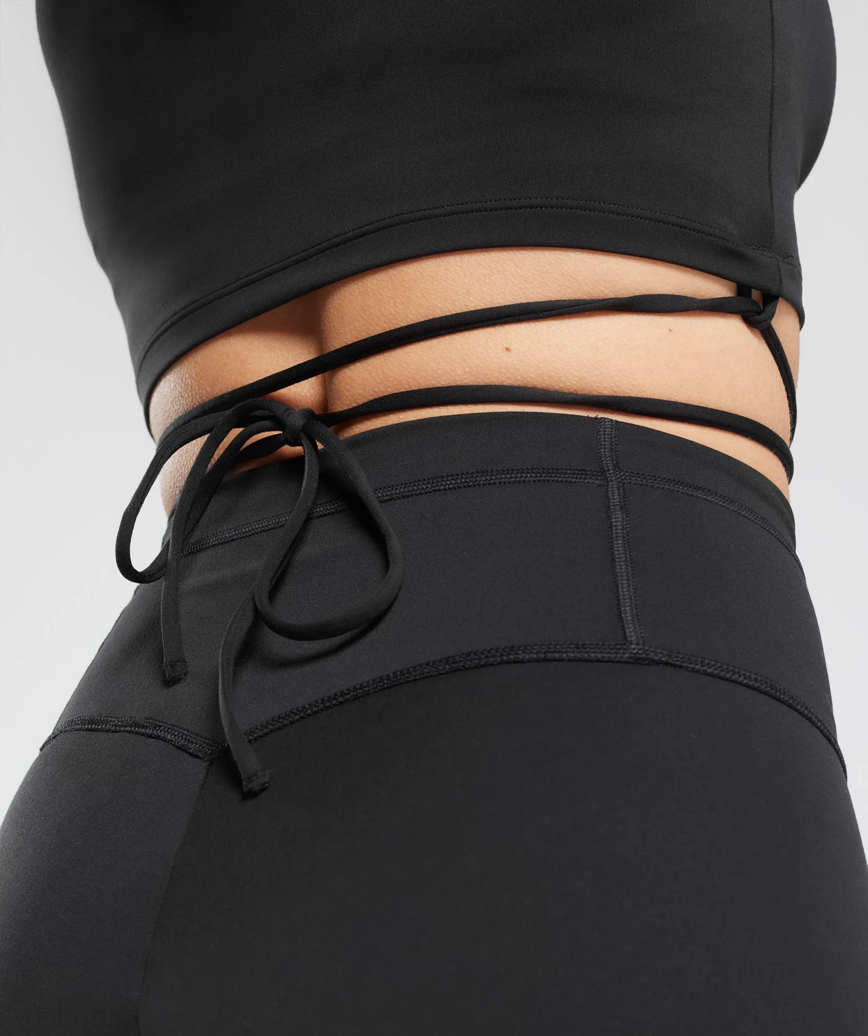 Gymshark Everyday Mock Neck Ribbon T-Shirt - Black sold by Gymshark product image thumbnail 5