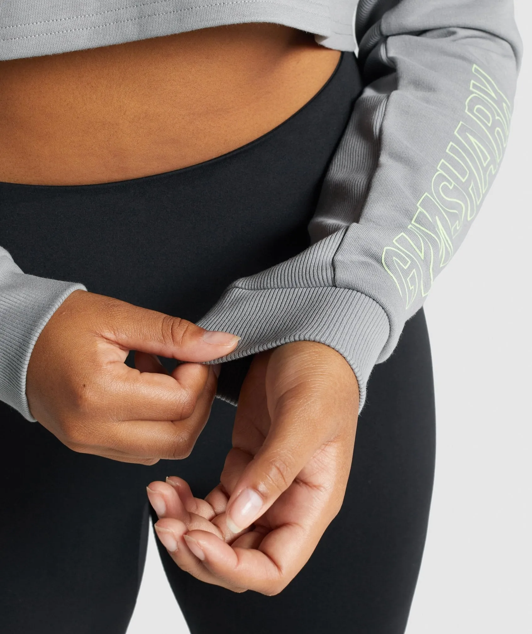 Gymshark Apollo Graphic Cropped Sweater - Smokey Grey sold by Gymshark product image thumbnail 5