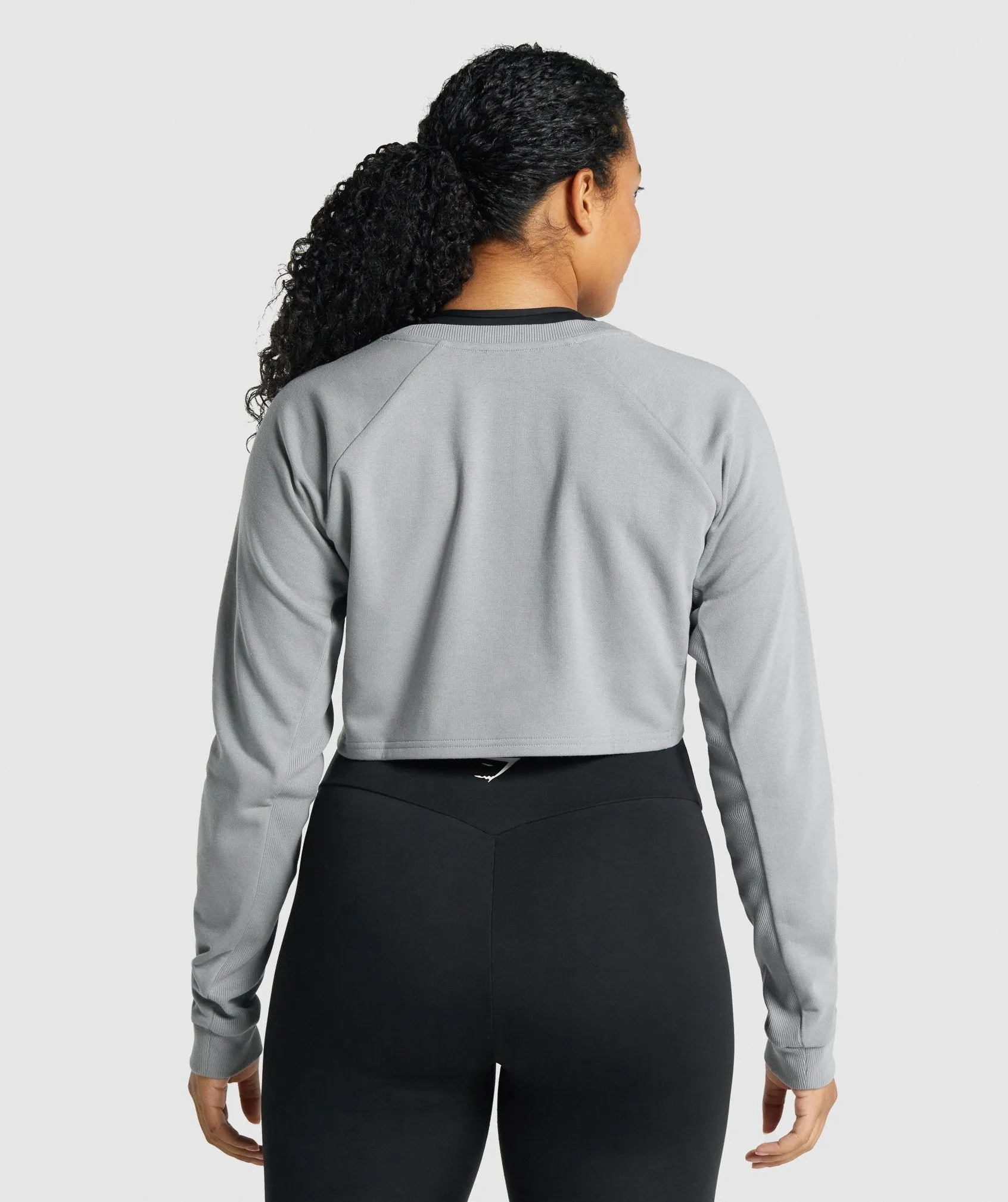 Gymshark Apollo Graphic Cropped Sweater - Smokey Grey sold by Gymshark product image thumbnail 2