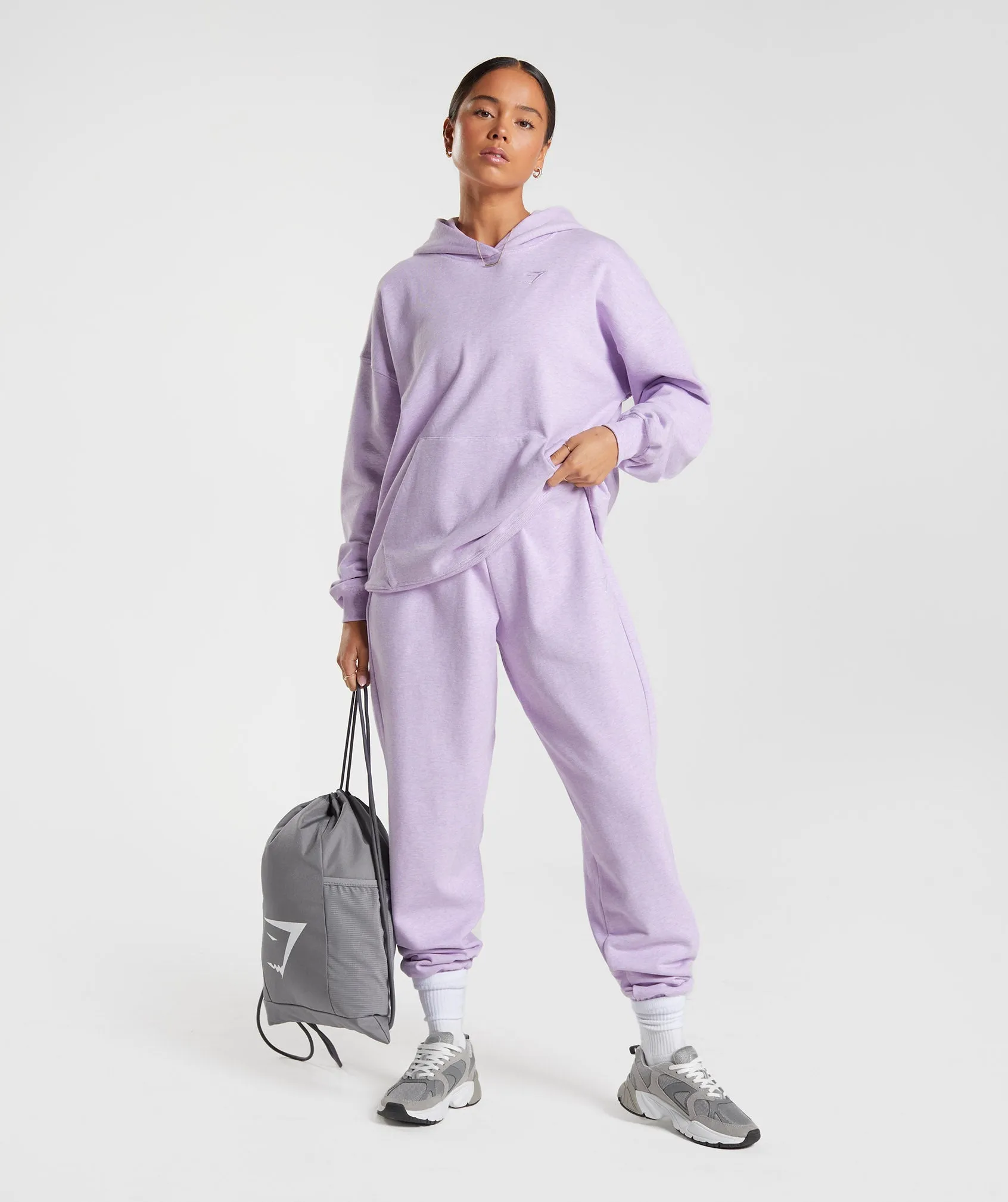 Gymshark Rest Day Sweats Hoodie - Aura Lilac Marl sold by Gymshark product image thumbnail 5