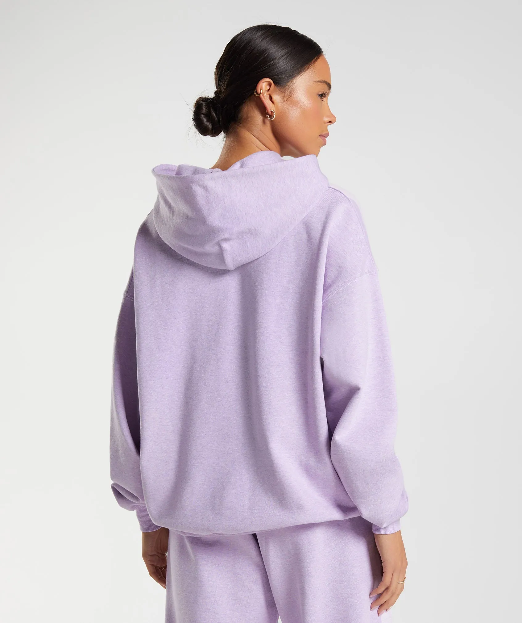 Gymshark Rest Day Sweats Hoodie - Aura Lilac Marl sold by Gymshark product image thumbnail 3