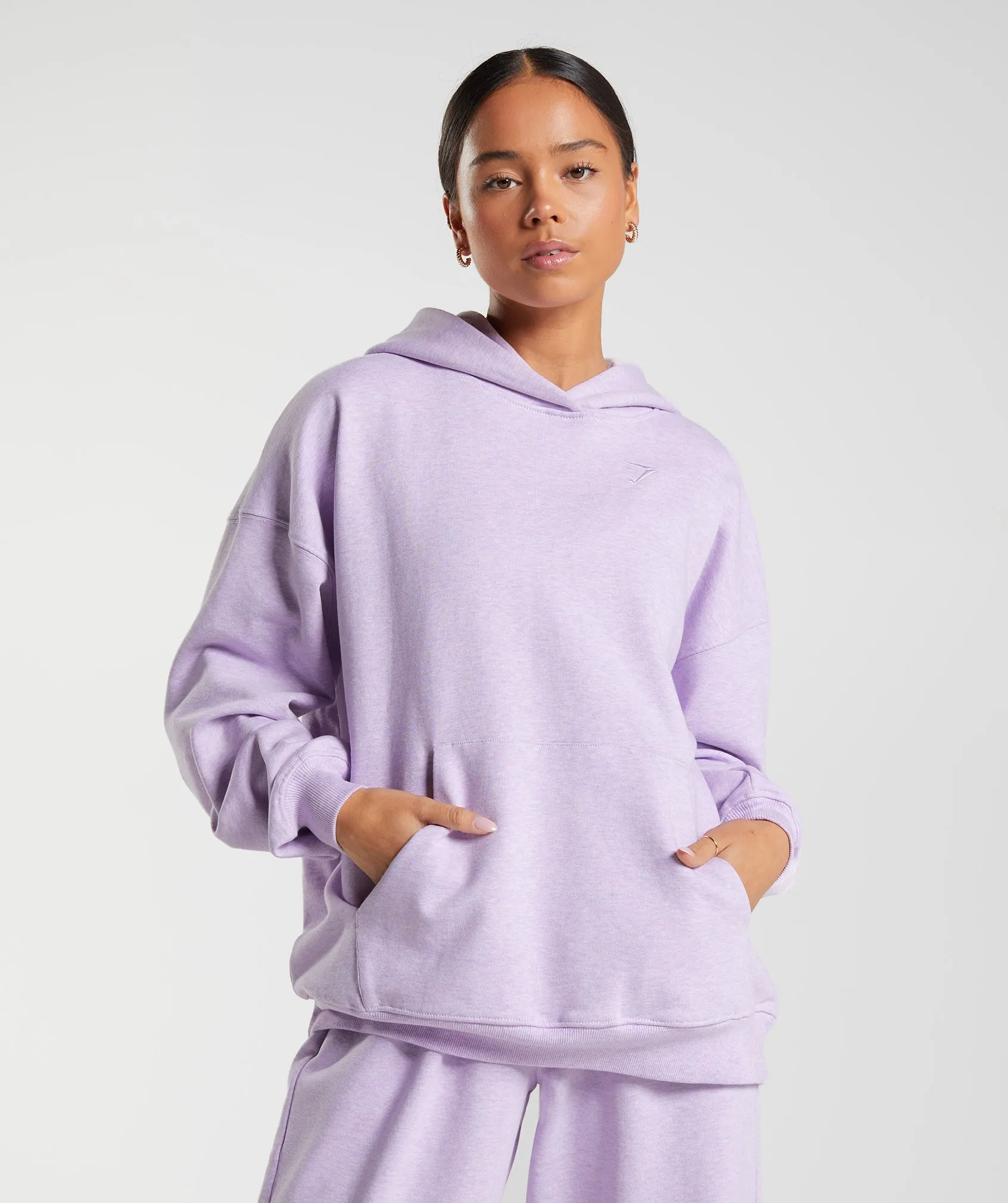 Gymshark Rest Day Sweats Hoodie - Aura Lilac Marl sold by Gymshark