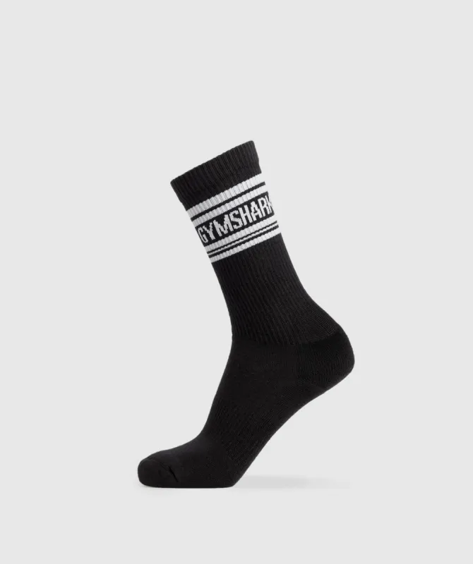 Gymshark Stripe Crew Single - Black/White sold by Gymshark