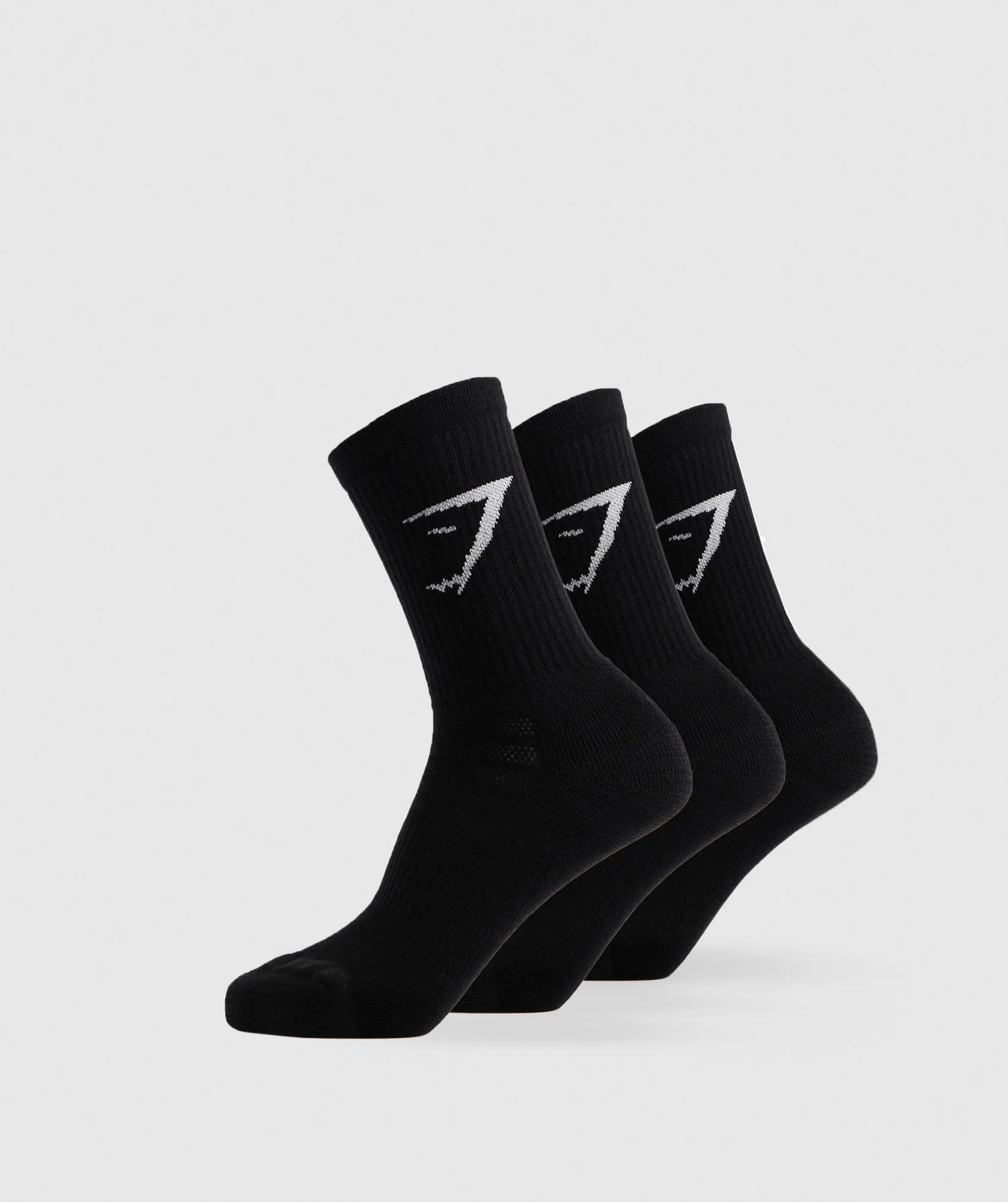 Gymshark Crew Socks 3pk - Black sold by Gymshark