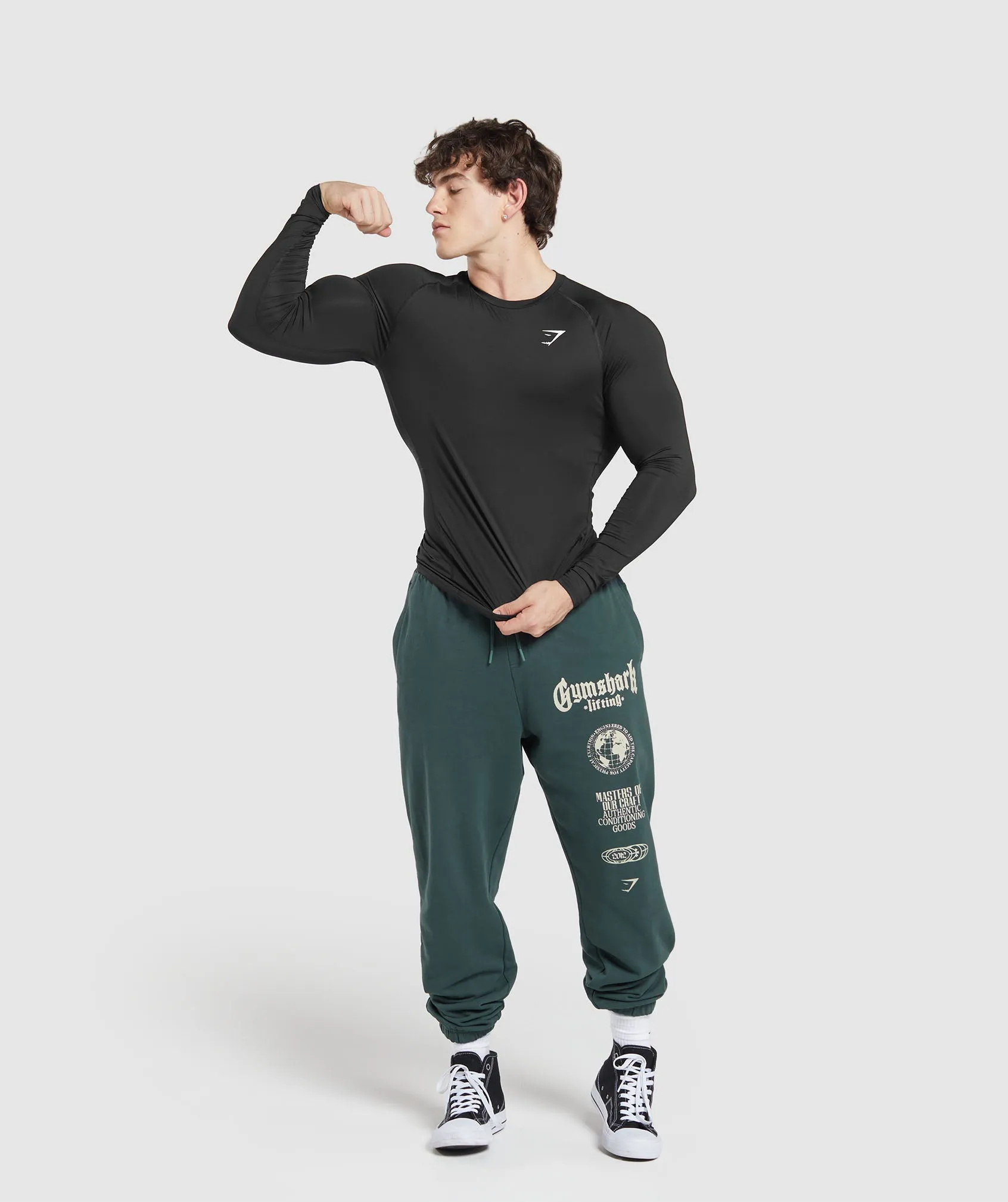 Gymshark Global Lifting Oversized Essential Joggers - Green sold by Gymshark product image thumbnail 4