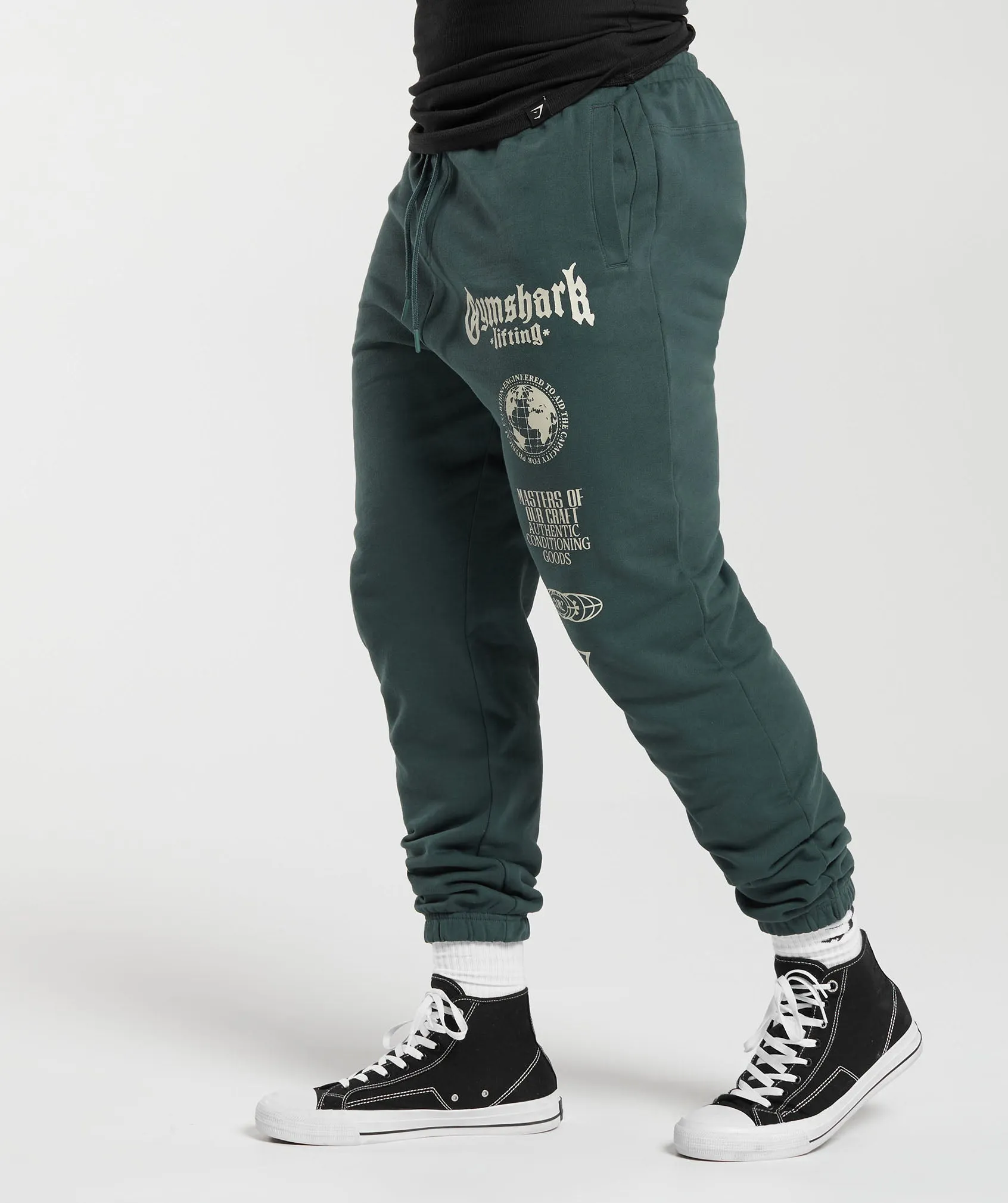 Gymshark Global Lifting Oversized Essential Joggers - Green sold by Gymshark product image thumbnail 3