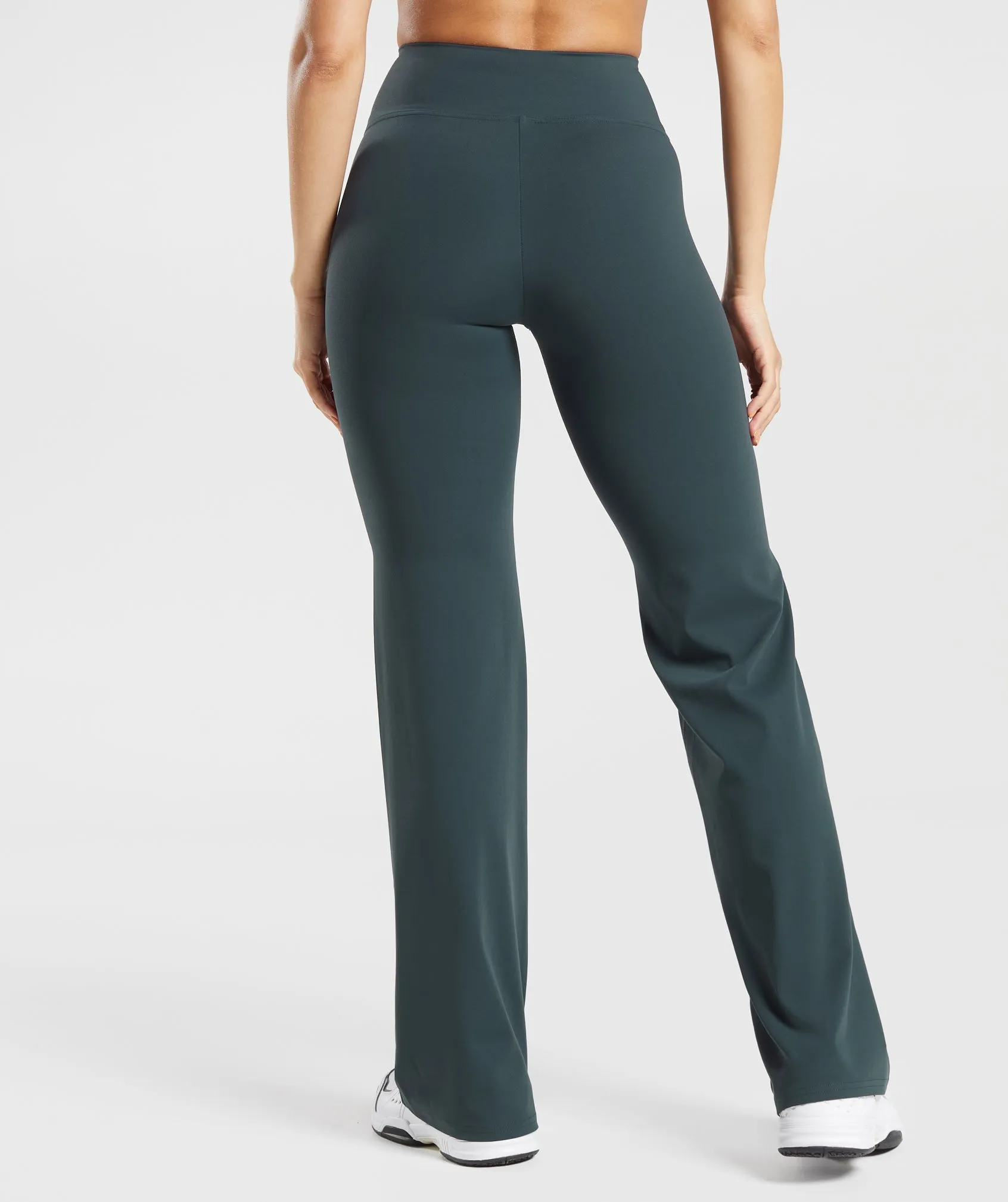 Gymshark Crossover Regular Flared Leggings - Darkest Teal sold by Gymshark product image thumbnail 2