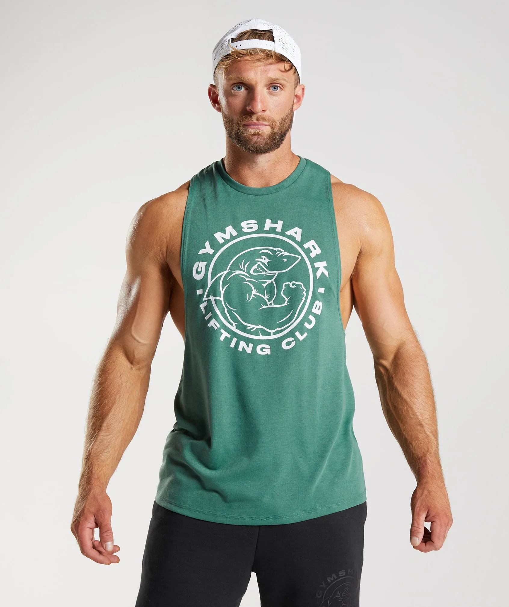 Gymshark Legacy Drop Arm Tank - Hoya Green sold by Gymshark
