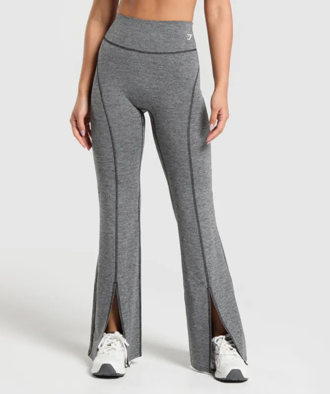 Gymshark Marl Flared Leggings - Black sold by Gymshark
