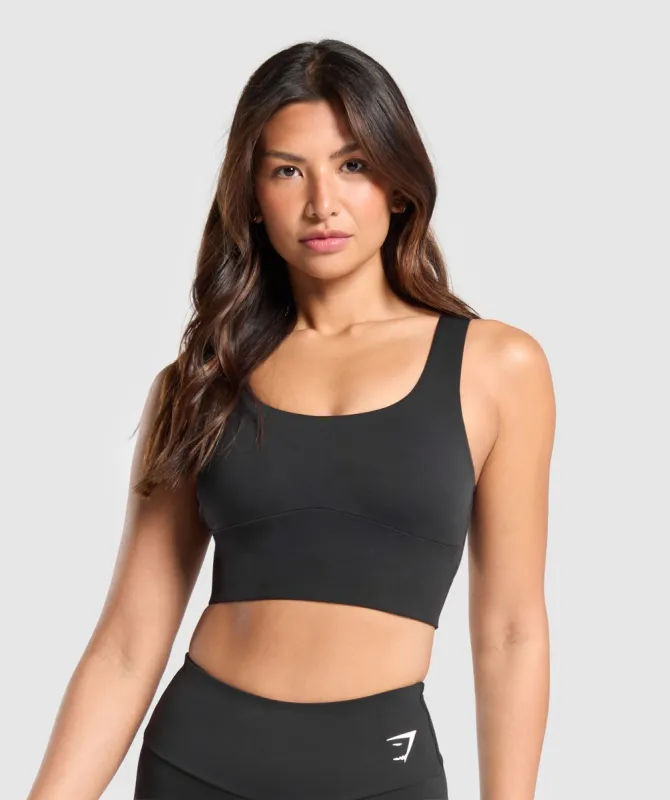 Gymshark Longline Sports Bra - Black sold by Gymshark