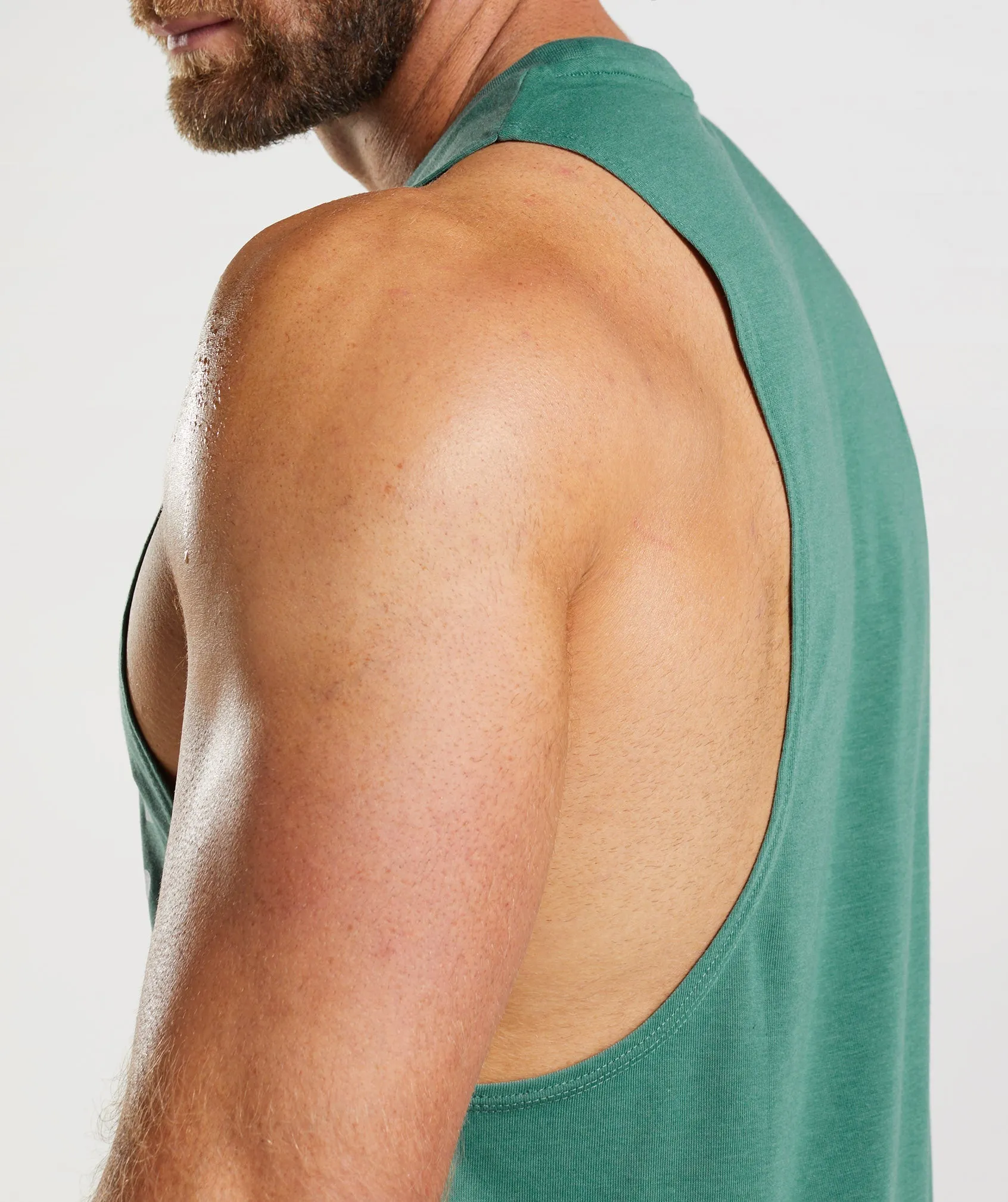 Gymshark Legacy Drop Arm Tank - Hoya Green sold by Gymshark product image thumbnail 5