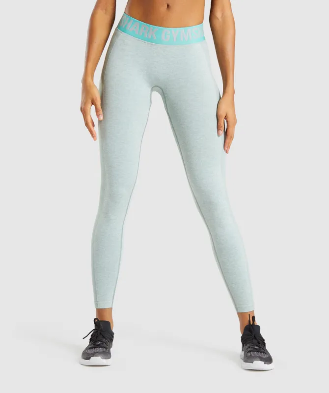 Gymshark Flex Low Rise Leggings - Light Green Marl/Light Green sold by Gymshark
