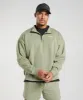 Gymshark Rest Day Sweats 1/4 Zip - Sage Green sold by Gymshark