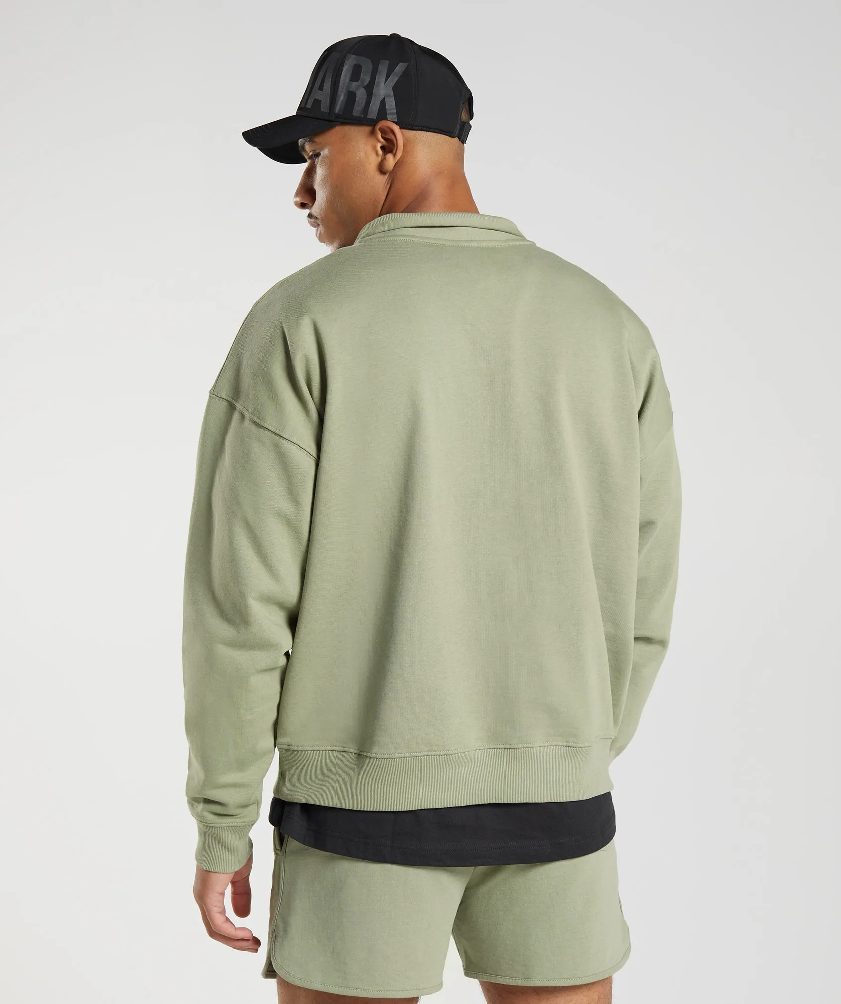 Gymshark Rest Day Sweats 1/4 Zip - Sage Green sold by Gymshark product image thumbnail 3