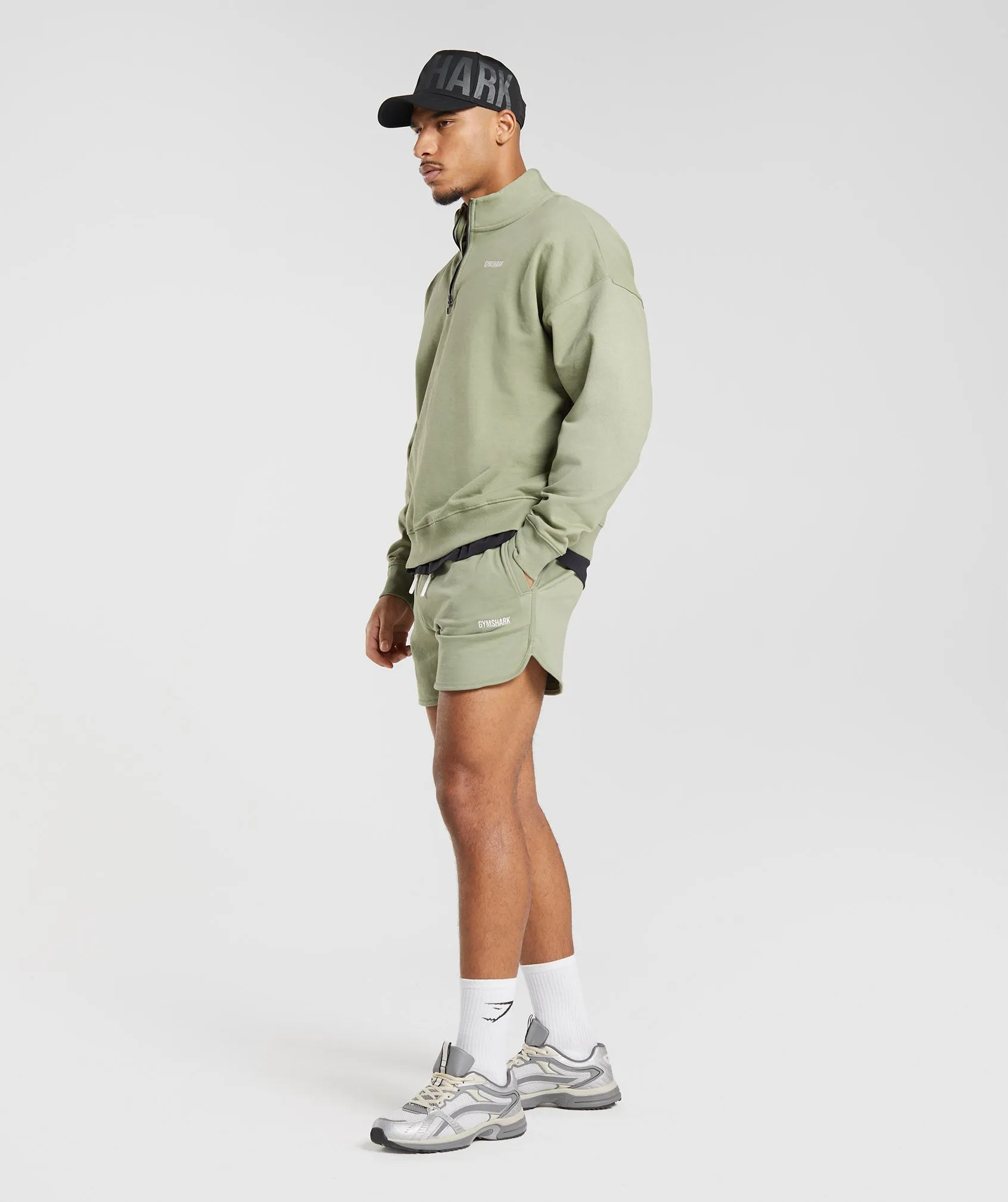 Gymshark Rest Day Sweats 1/4 Zip - Sage Green sold by Gymshark product image thumbnail 5