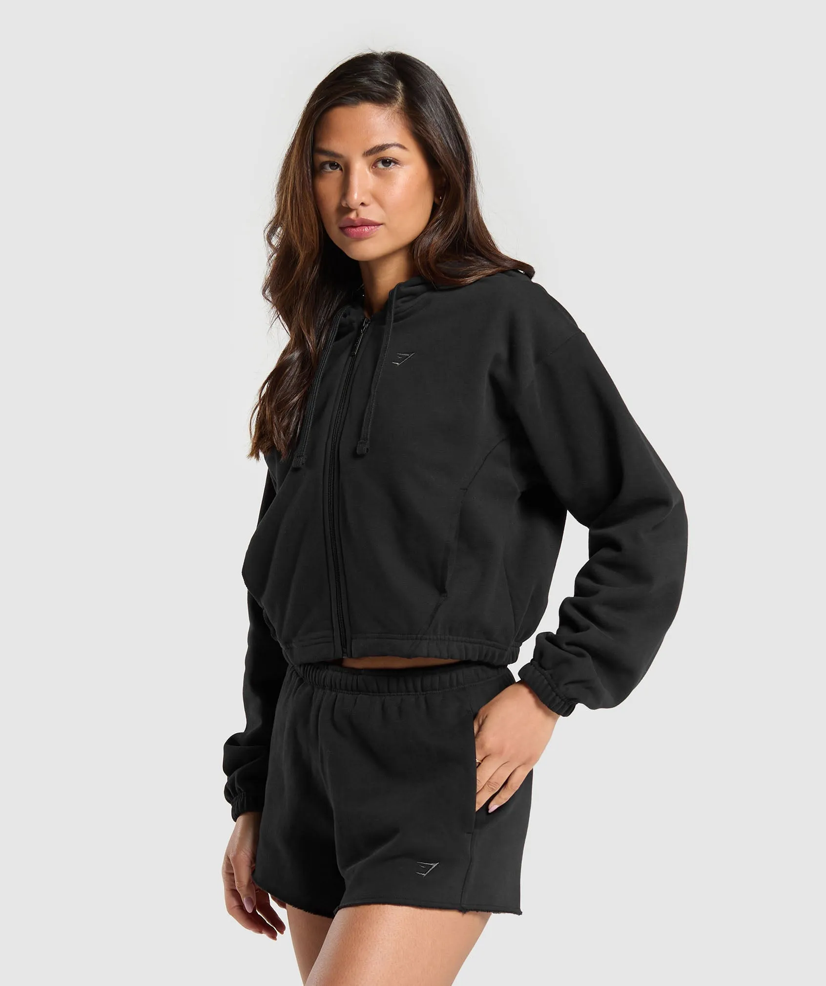 Gymshark Fleece Zip Hoodie - Black sold by Gymshark product image thumbnail 3