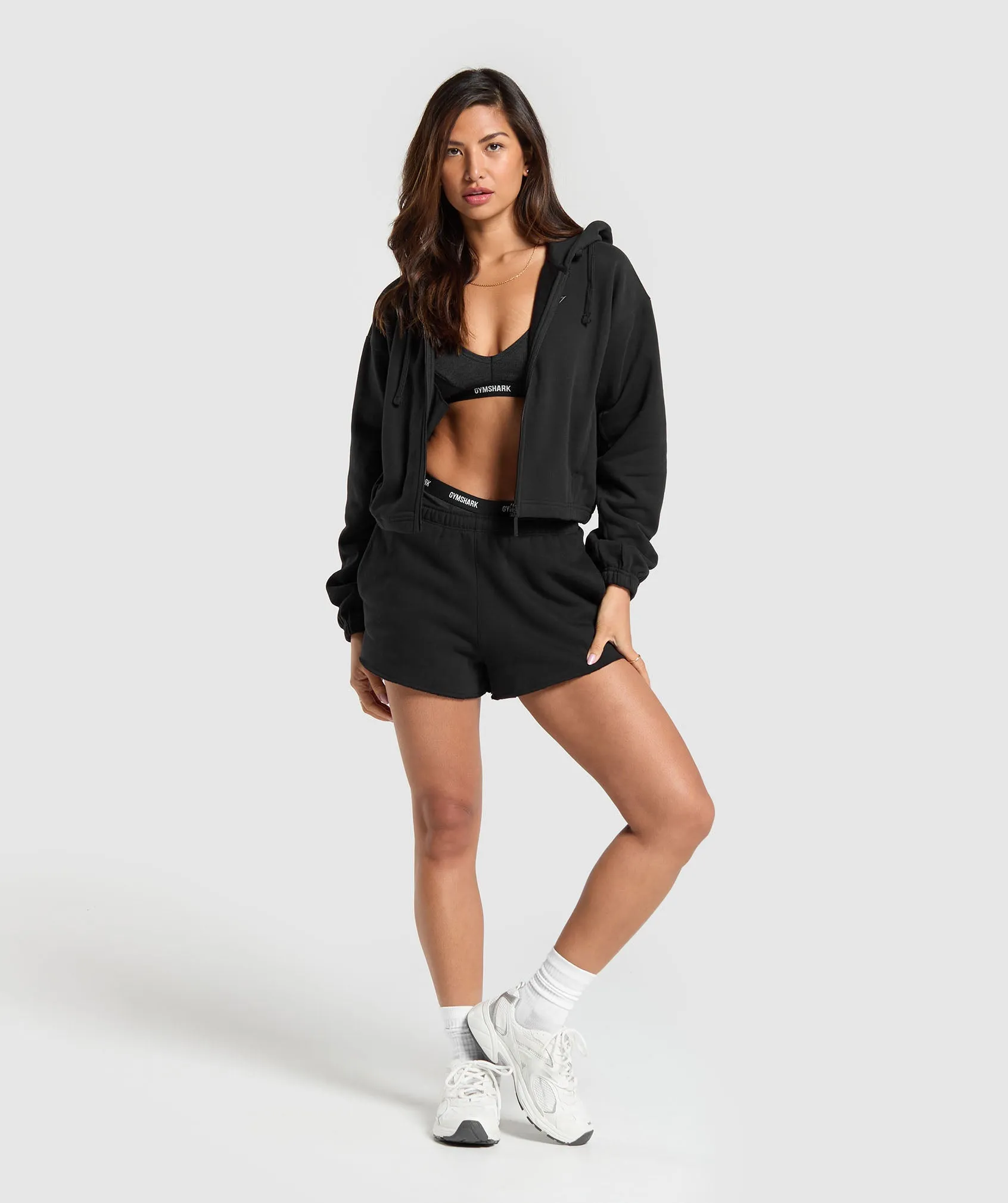 Gymshark Fleece Zip Hoodie - Black sold by Gymshark product image thumbnail 4