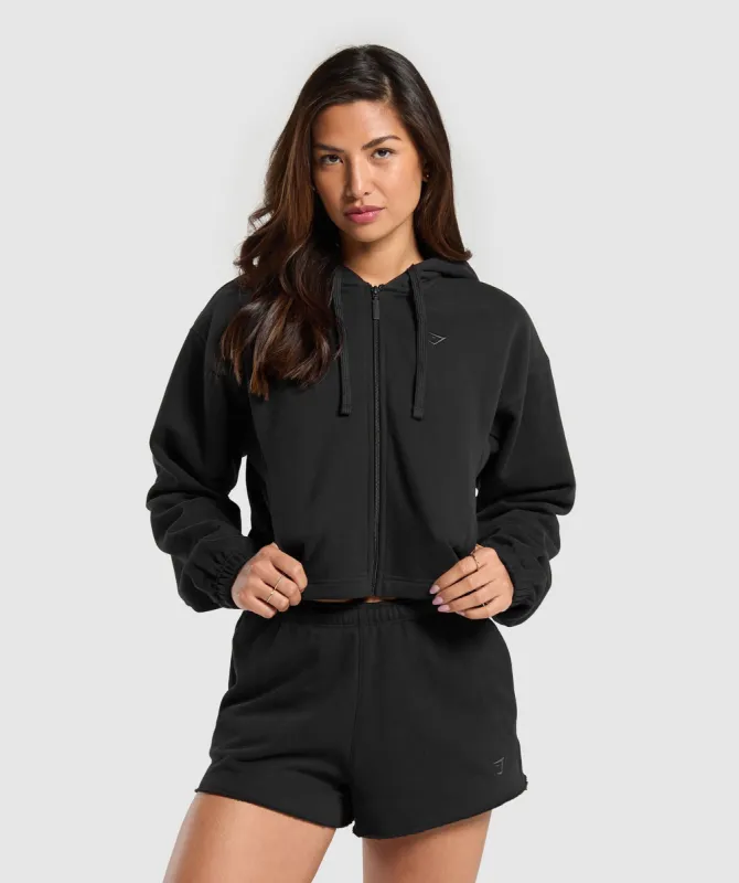Gymshark Fleece Zip Hoodie - Black sold by Gymshark