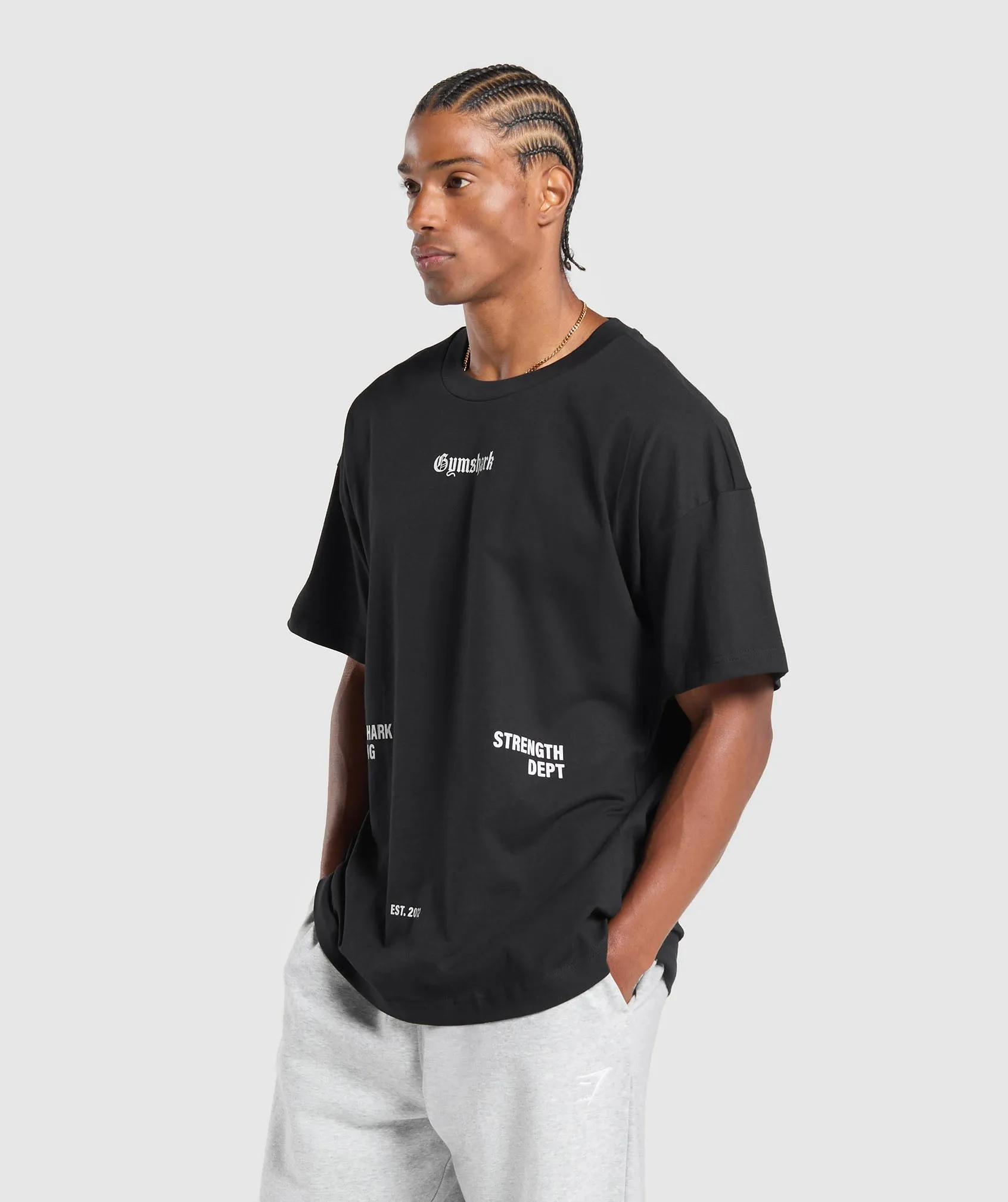 Gymshark Gymshark Strength Dept Graphic T-Shirt - Black sold by Gymshark product image thumbnail 3