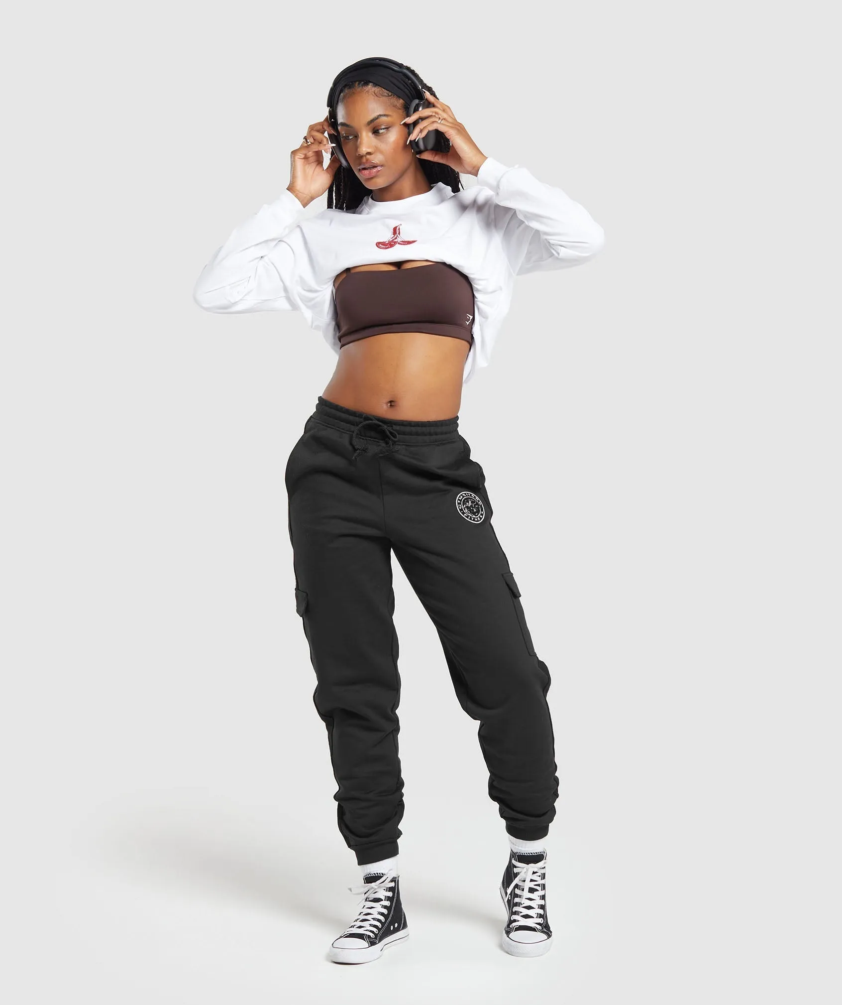 Gymshark Barbell Cherries Long Sleeve Top - White sold by Gymshark product image thumbnail 4