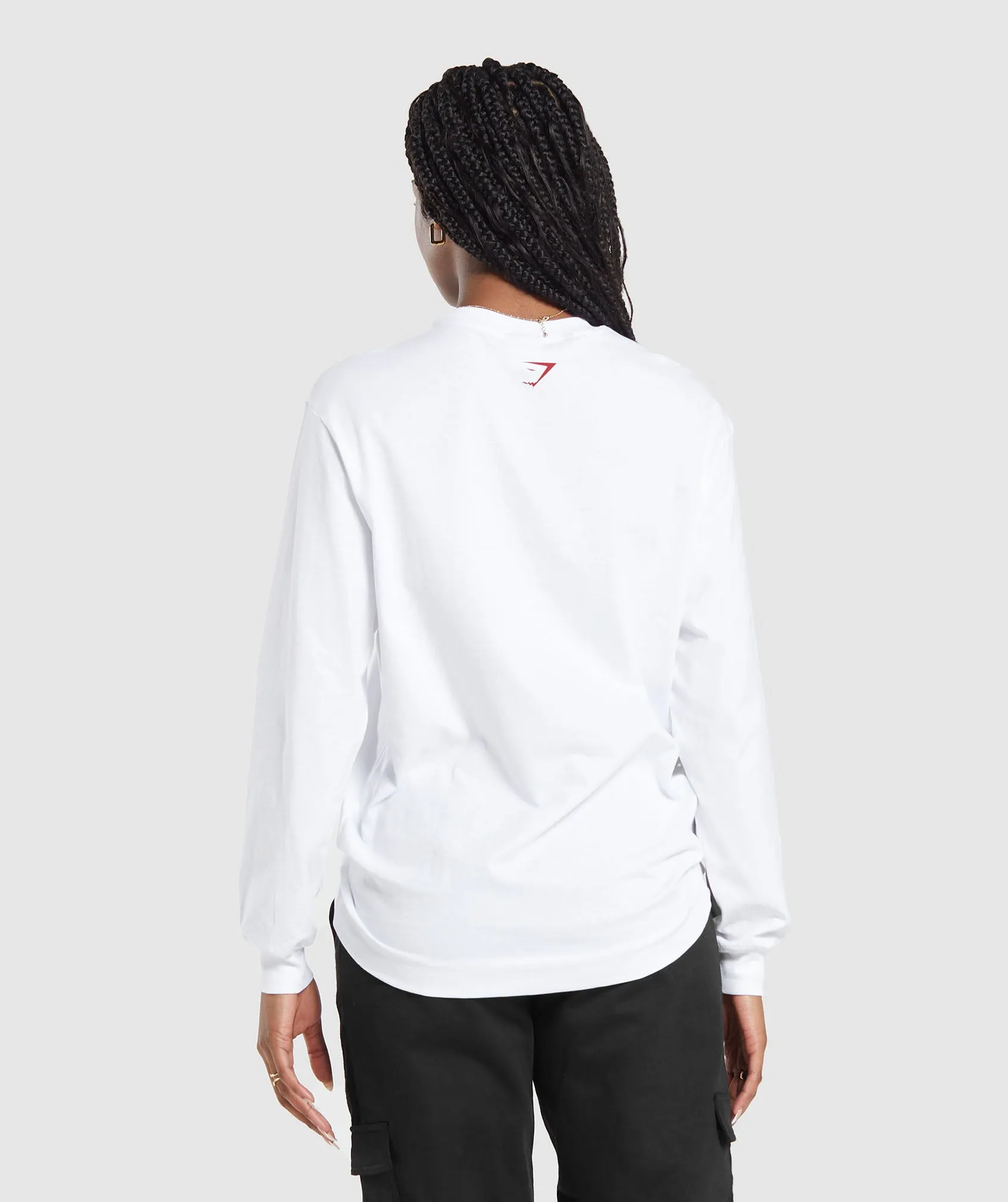 Gymshark Barbell Cherries Long Sleeve Top - White sold by Gymshark product image thumbnail 2