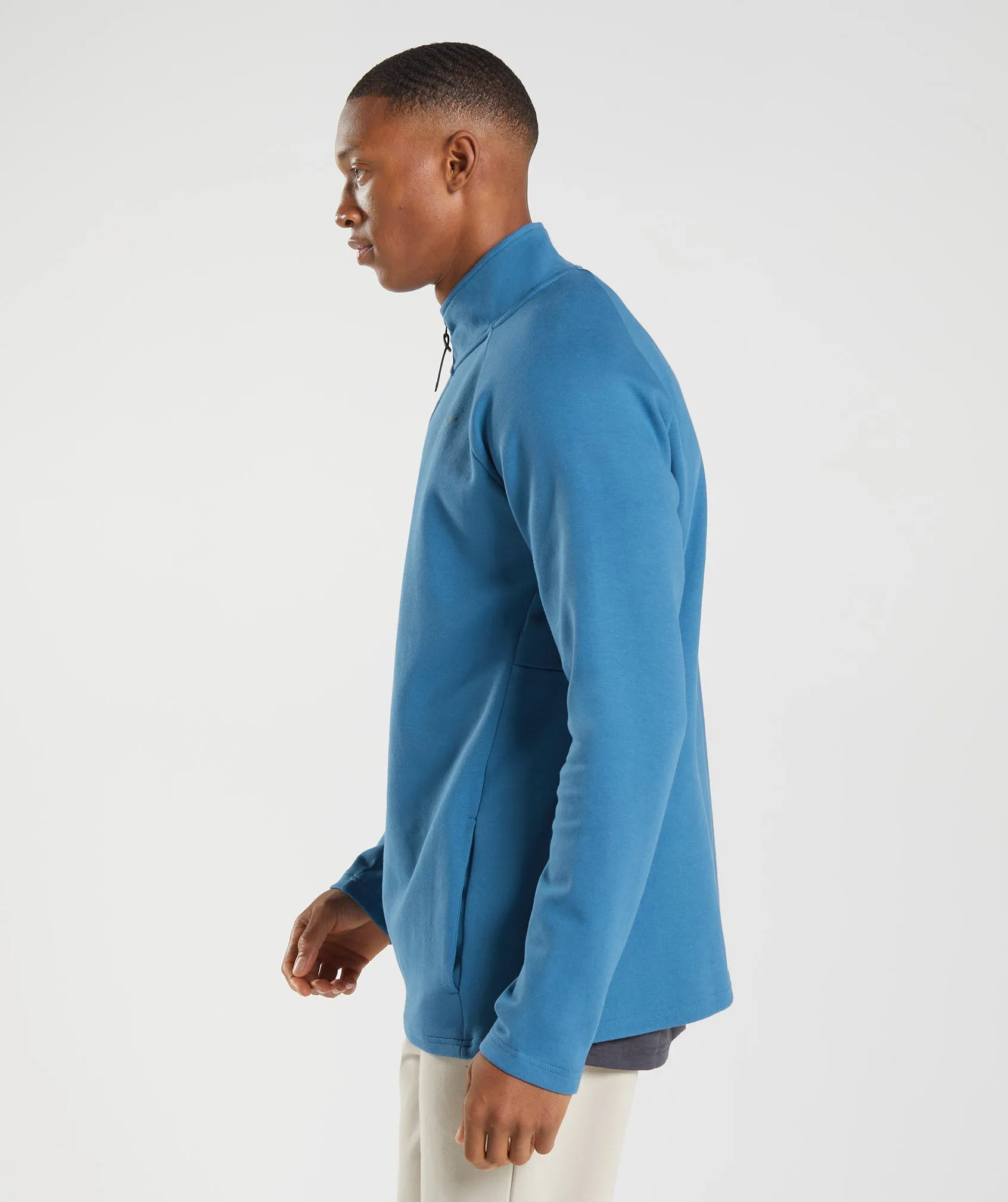 Gymshark Rest Day 1/4 Zip - Lakeside Blue sold by Gymshark product image thumbnail 3