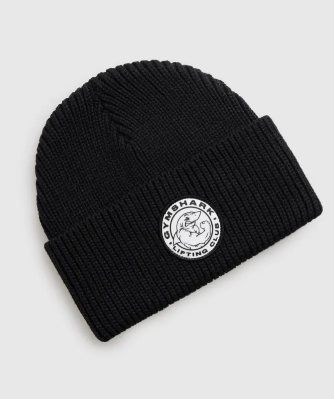 Gymshark Legacy Deep Cuff Beanie - Black sold by Gymshark