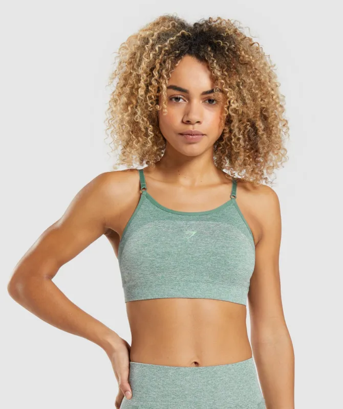 Gymshark Flex Strappy Sports Bra - Studio Green Marl sold by Gymshark