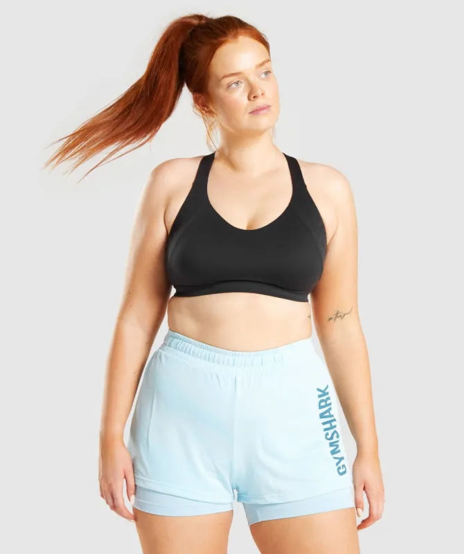 GS Power Sports Bra - Black sold by Gymshark