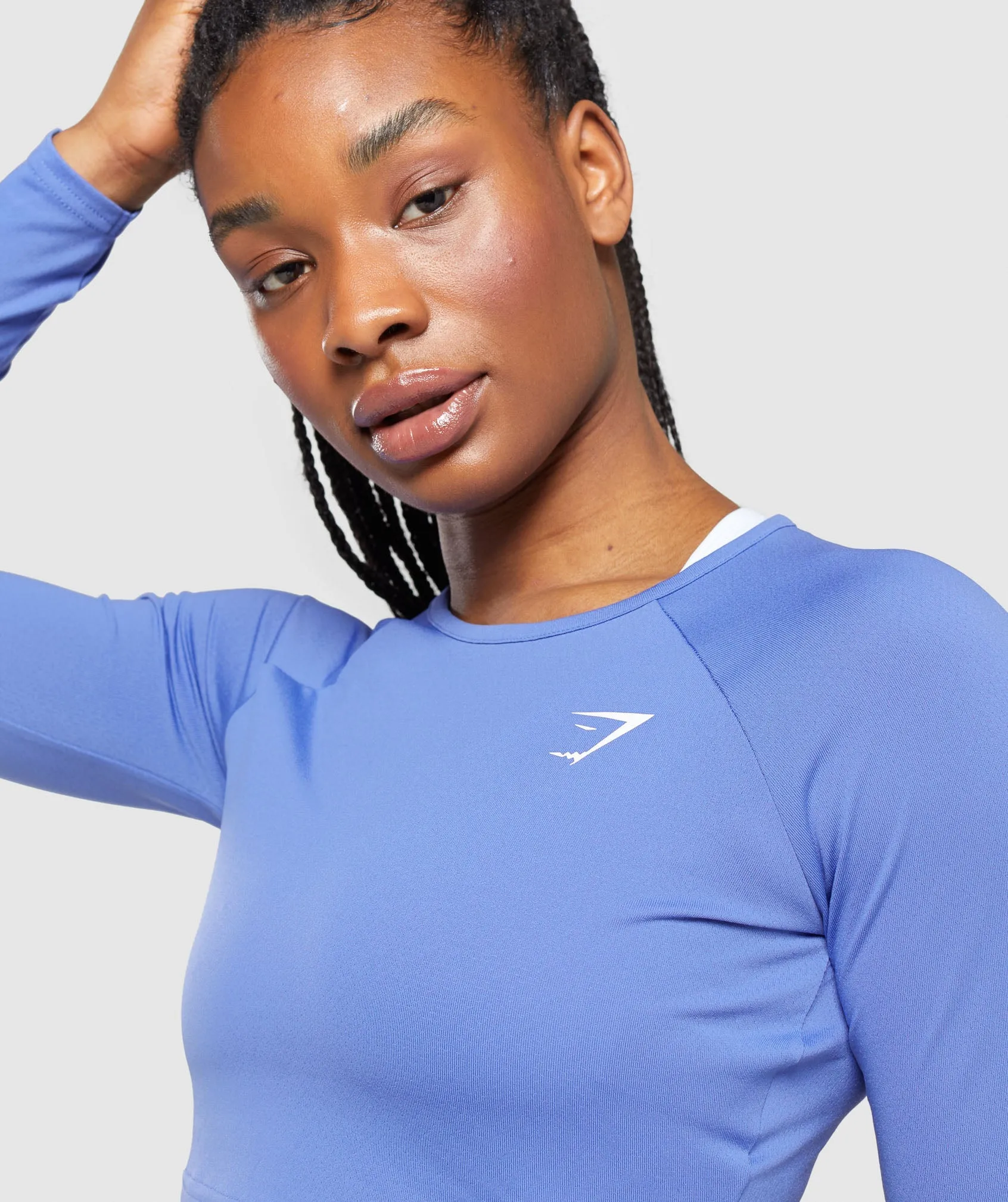 Gymshark Training Long Sleeve Crop Top - Court Blue sold by Gymshark product image thumbnail 5