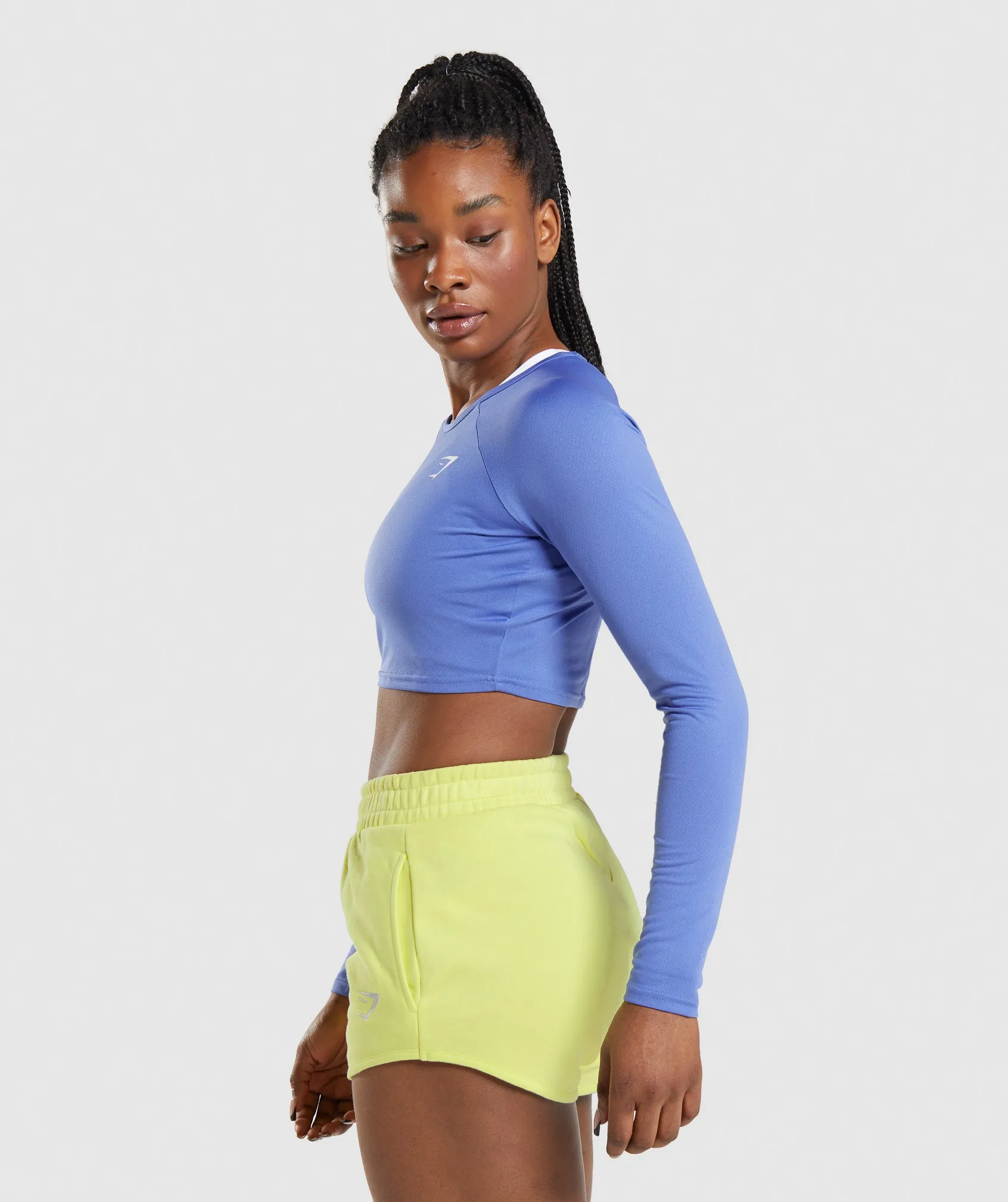 Gymshark Training Long Sleeve Crop Top - Court Blue sold by Gymshark product image thumbnail 3
