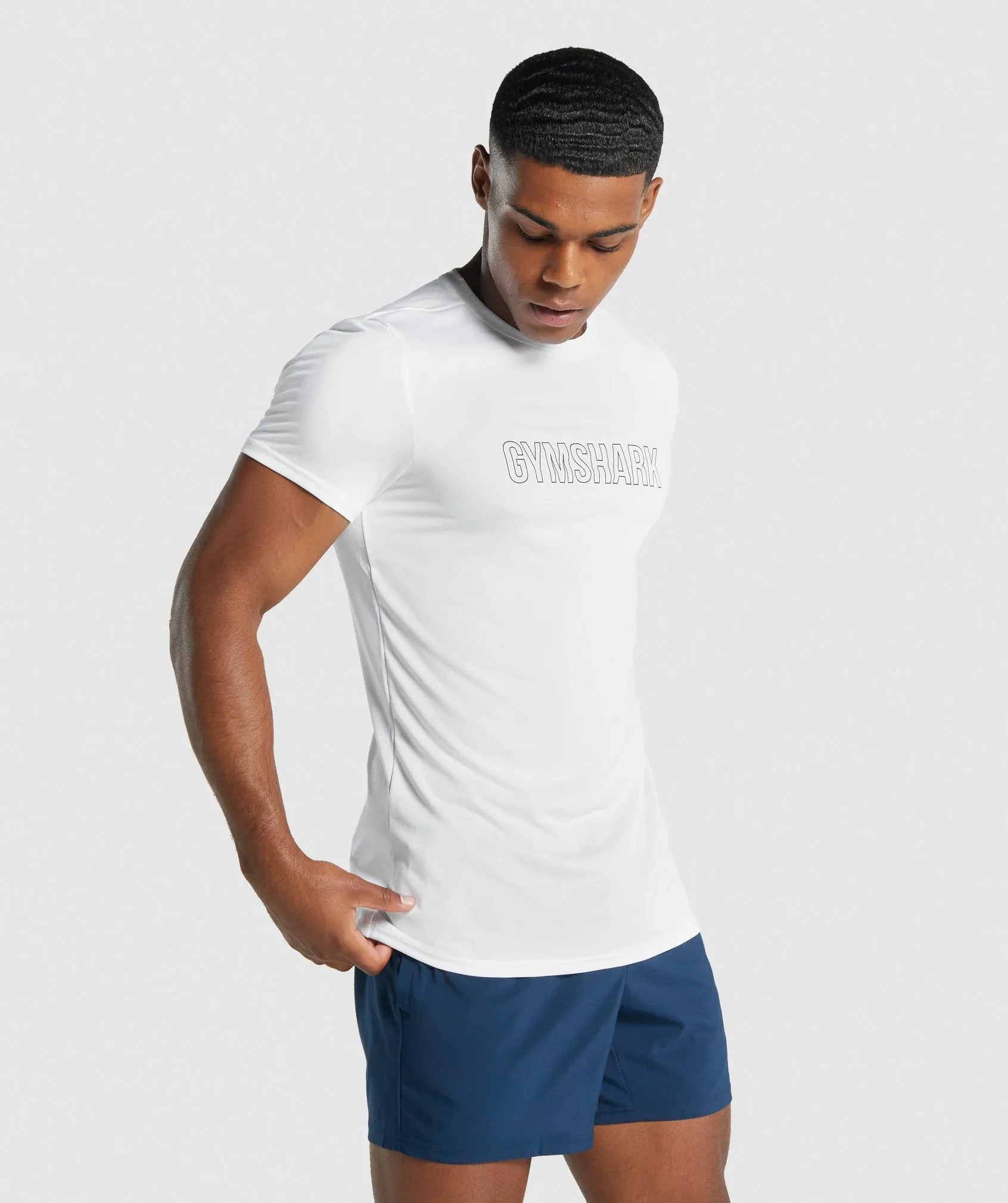 Gymshark Arrival Graphic T-Shirt - White sold by Gymshark product image thumbnail 3