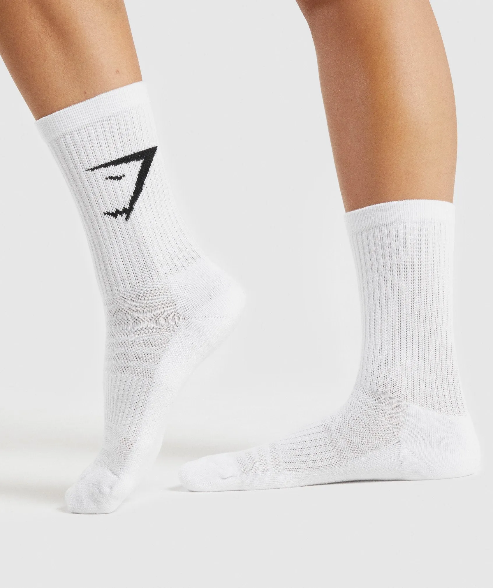Gymshark Crew Socks 3pk - White sold by Gymshark product image thumbnail 3