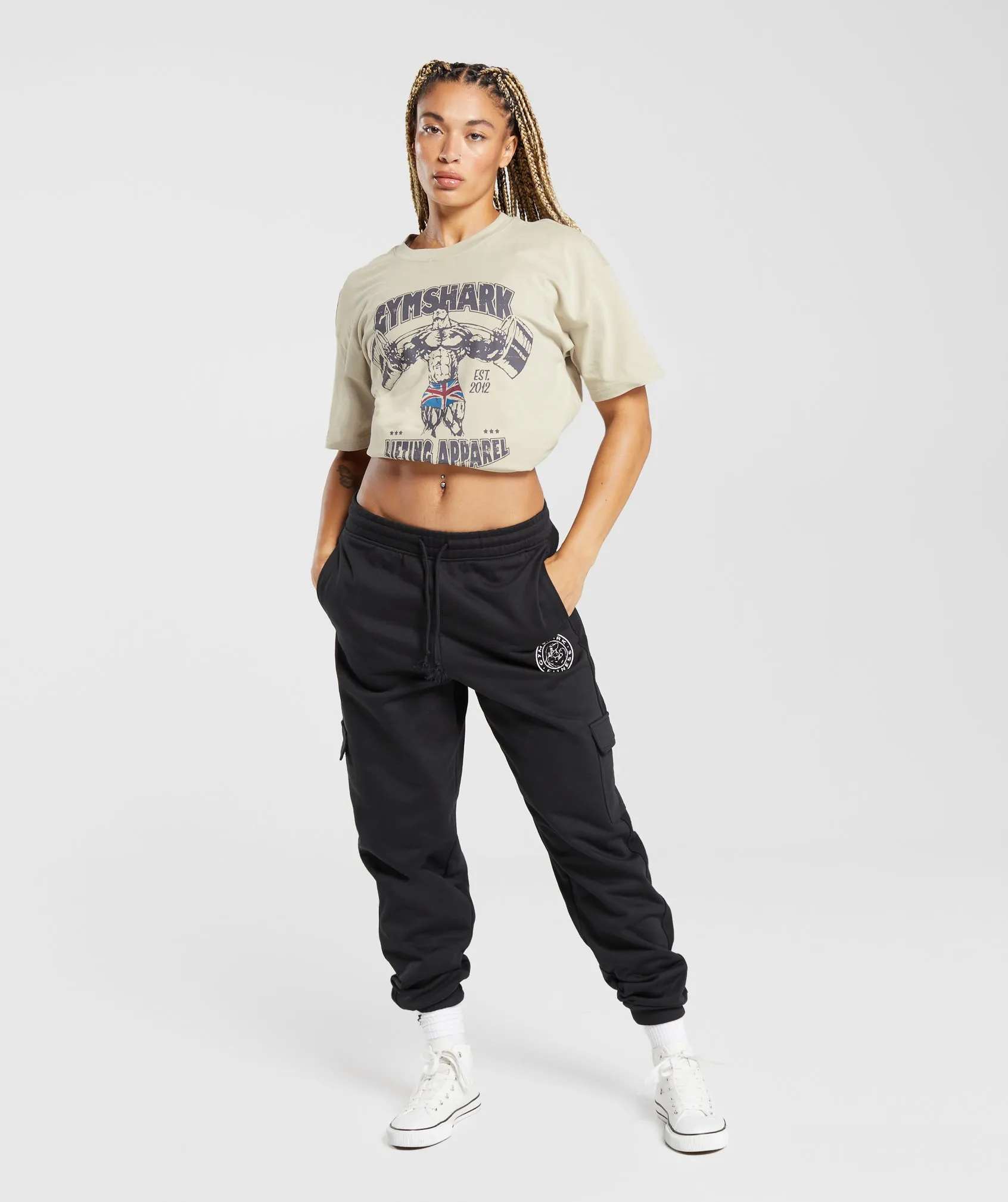 Gymshark Lifting Apparel Oversized T-Shirt - Washed Stone Brown sold by Gymshark product image thumbnail 4