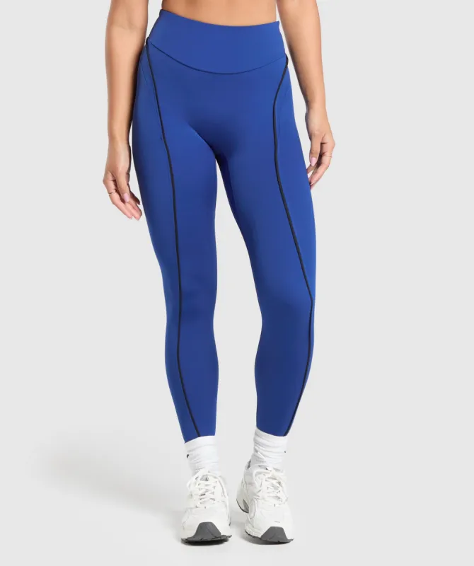 Gymshark Contour Leggings - Wave Blue/Black sold by Gymshark