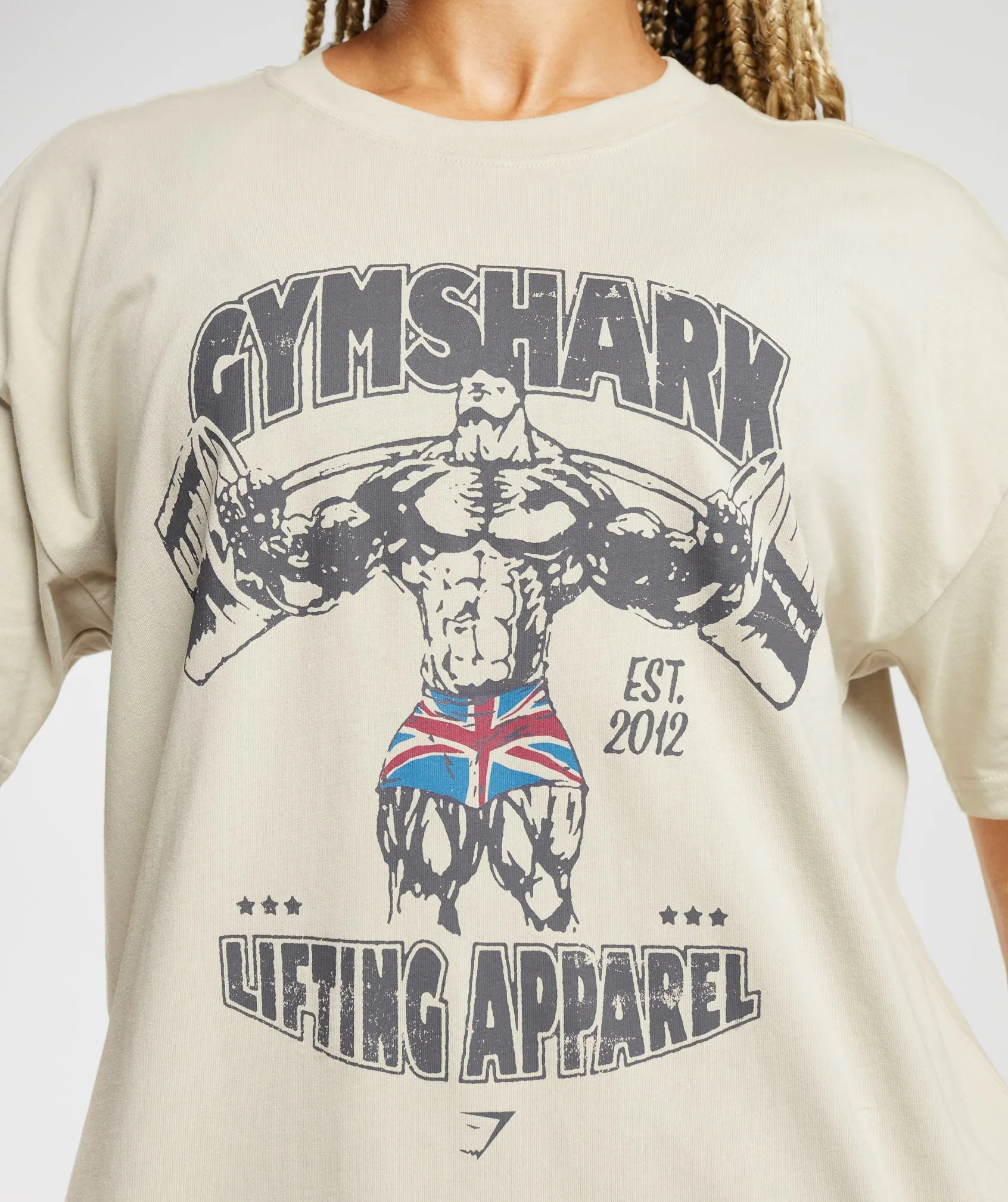Gymshark Lifting Apparel Oversized T-Shirt - Washed Stone Brown sold by Gymshark product image thumbnail 5