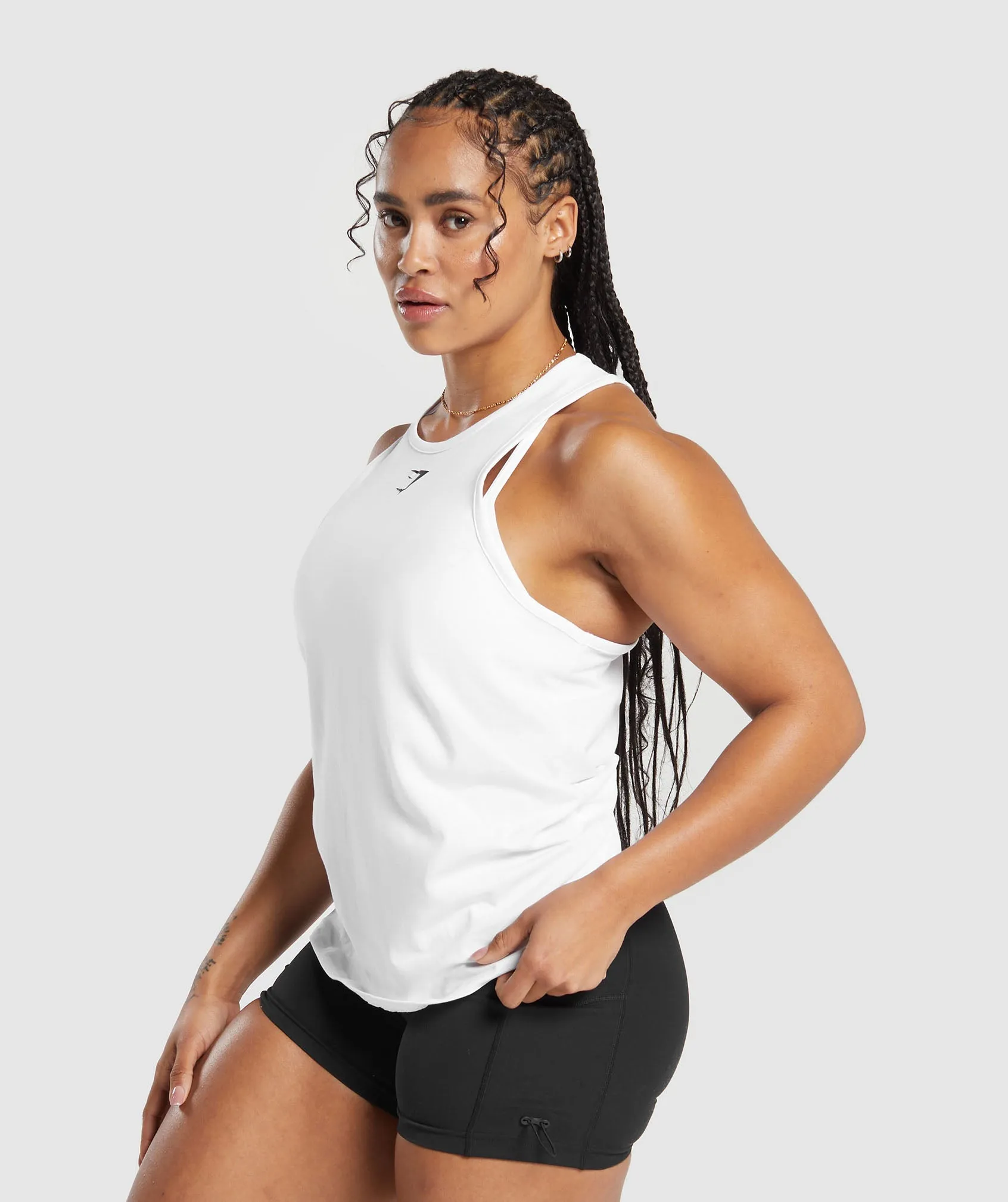 Gymshark Training Cotton Tank - White sold by Gymshark product image thumbnail 3