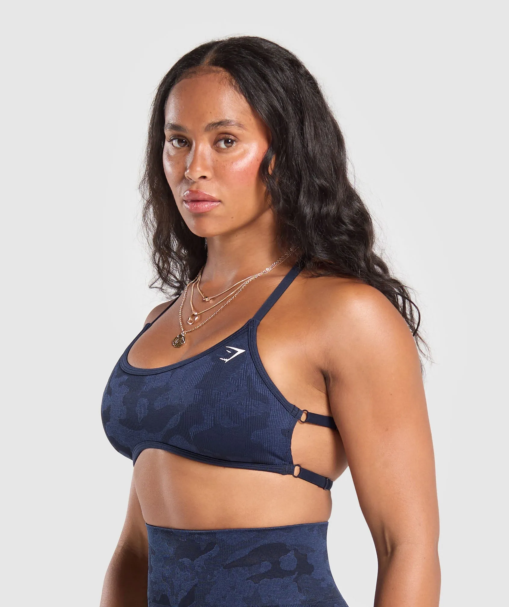 Gymshark Adapt Camo Minimal Bra - Midnight Blue/Ash Blue sold by Gymshark product image thumbnail 3