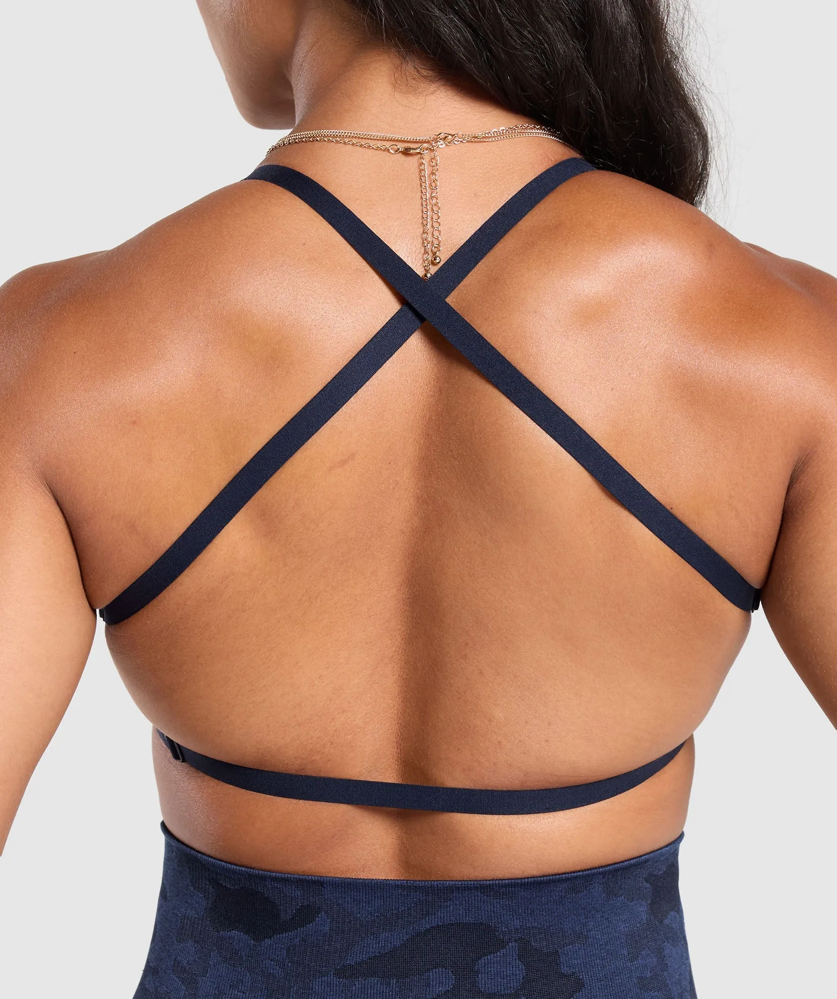 Gymshark Adapt Camo Minimal Bra - Midnight Blue/Ash Blue sold by Gymshark product image thumbnail 5