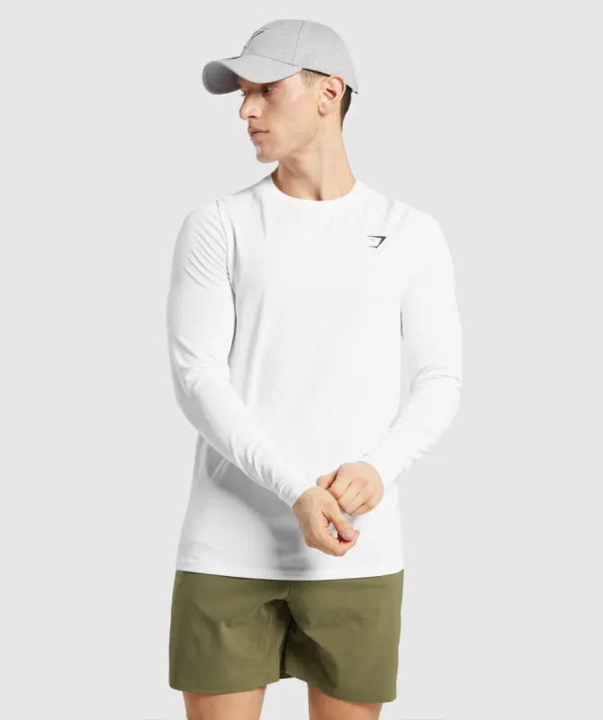 Gymshark Vital Long Sleeve T-Shirt - White sold by Gymshark