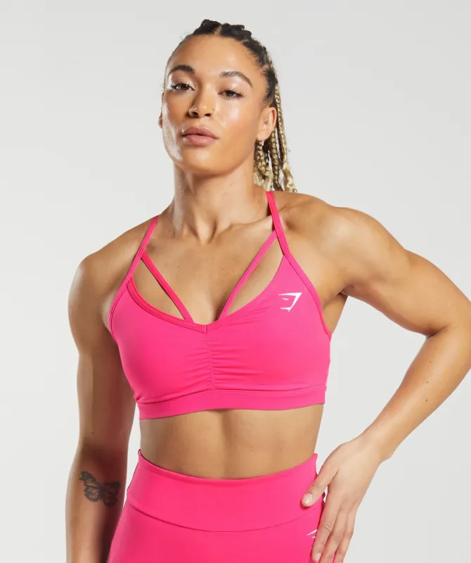 GS Power Sports Bra - Bright Fuchsia sold by Gymshark