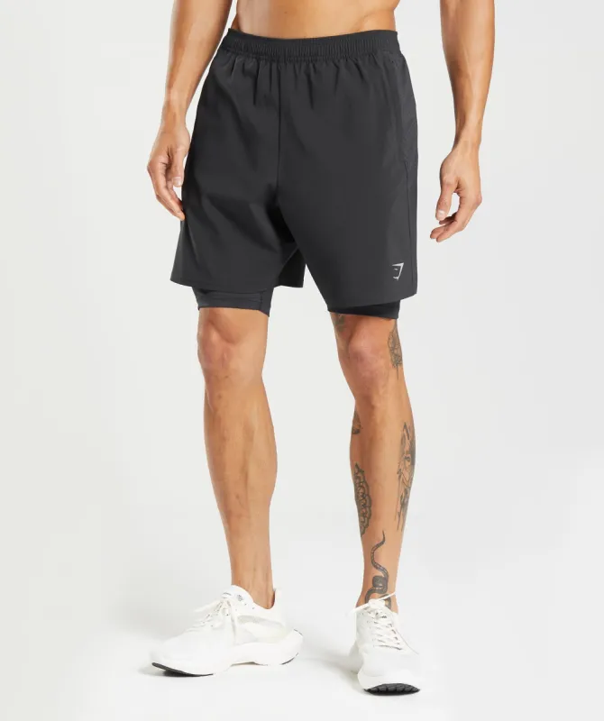 Gymshark Aspect 2 In 1 Short - Black sold by Gymshark