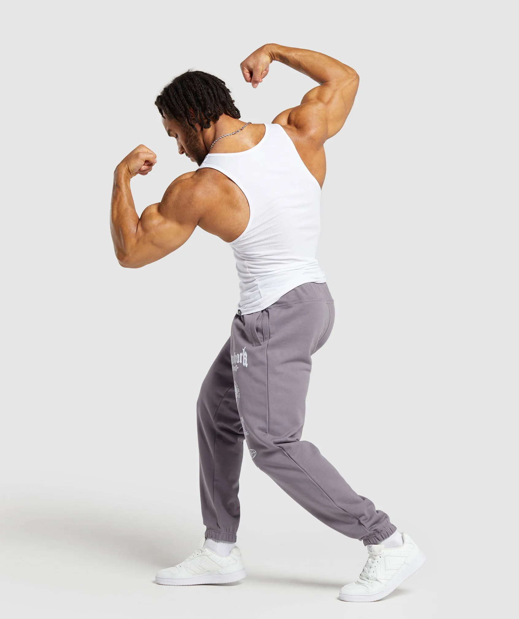 Gymshark Global Lifting Oversized Essential Joggers - Fog Purple sold by Gymshark product image thumbnail 4